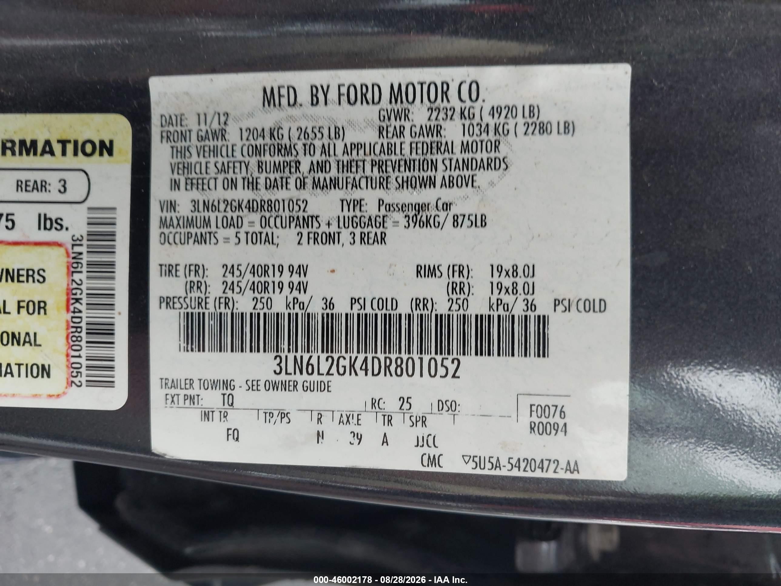 2013 Lincoln Mkz   Gray vin: 3LN6L2GK4DR801052