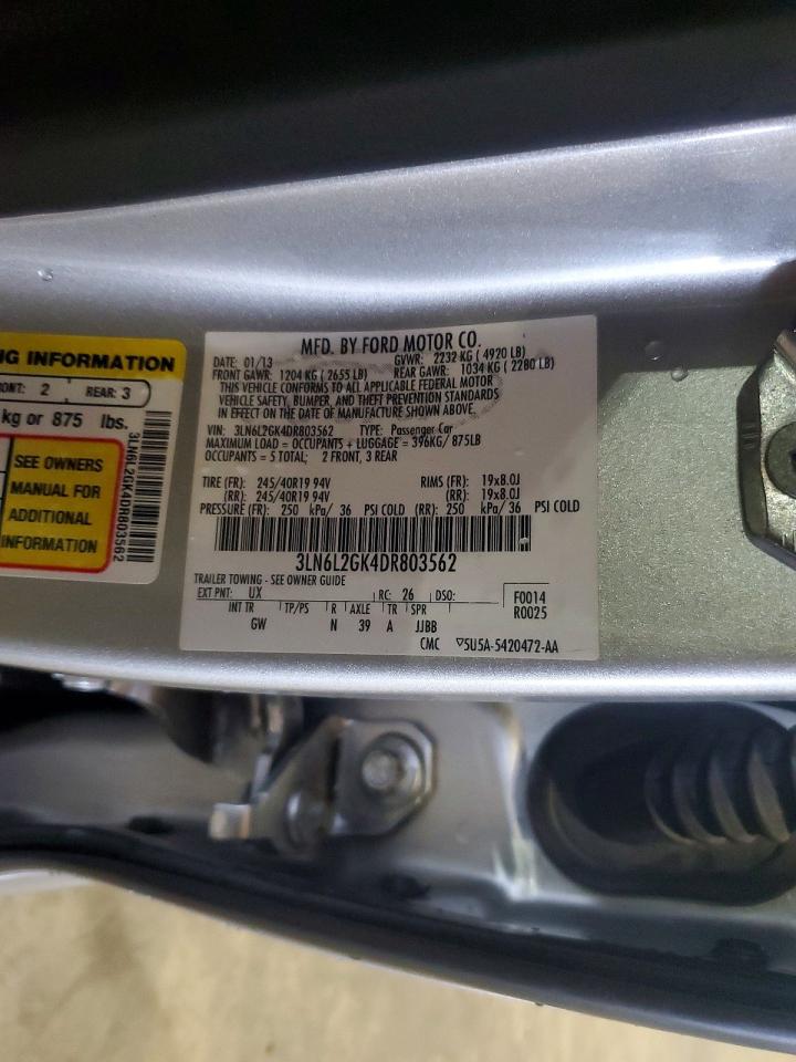 2013 Lincoln Mkz Silver vin: 3LN6L2GK4DR803562