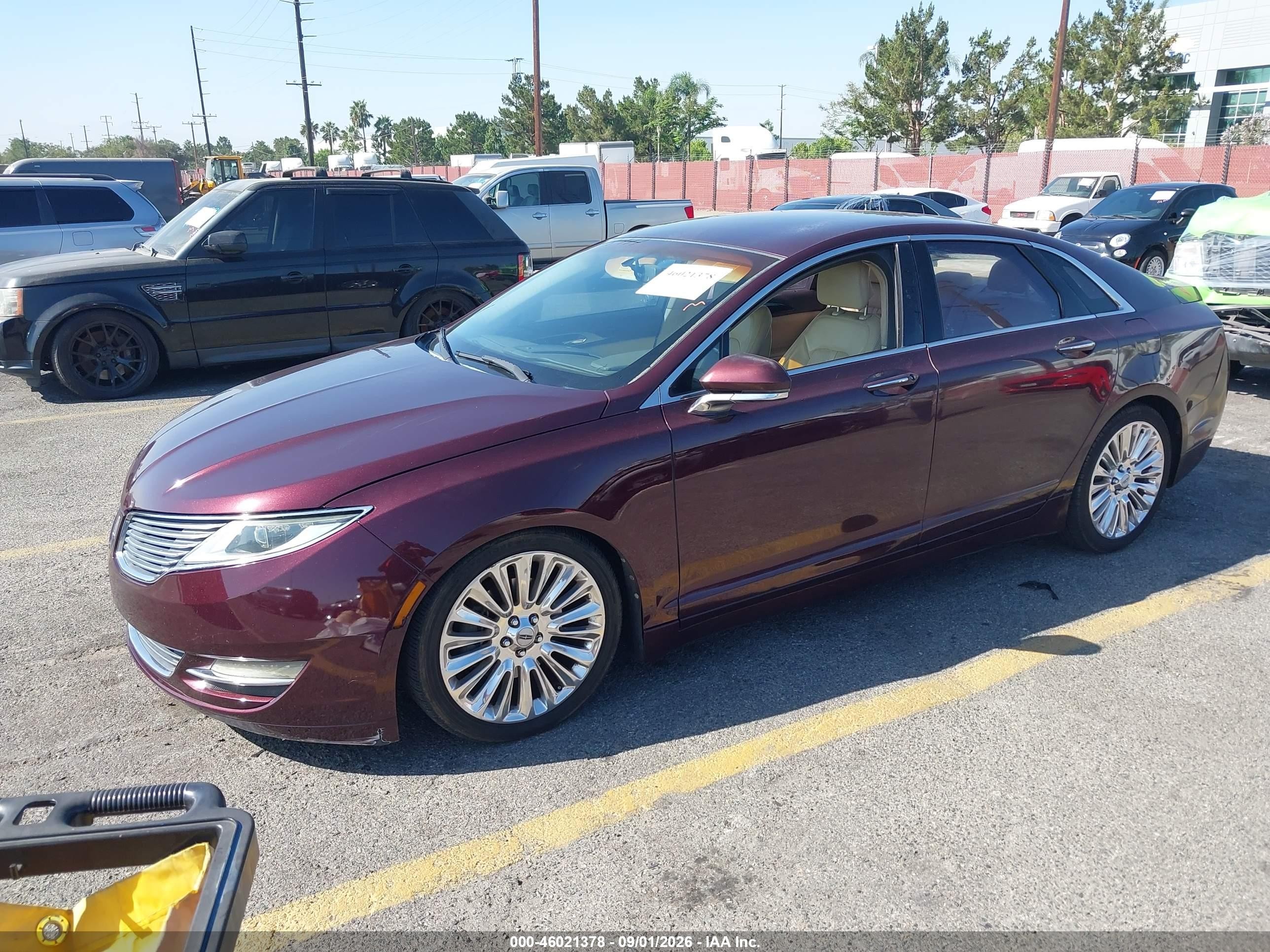 2013 Lincoln Mkz Бордовый vin: 3LN6L2GK4DR804209