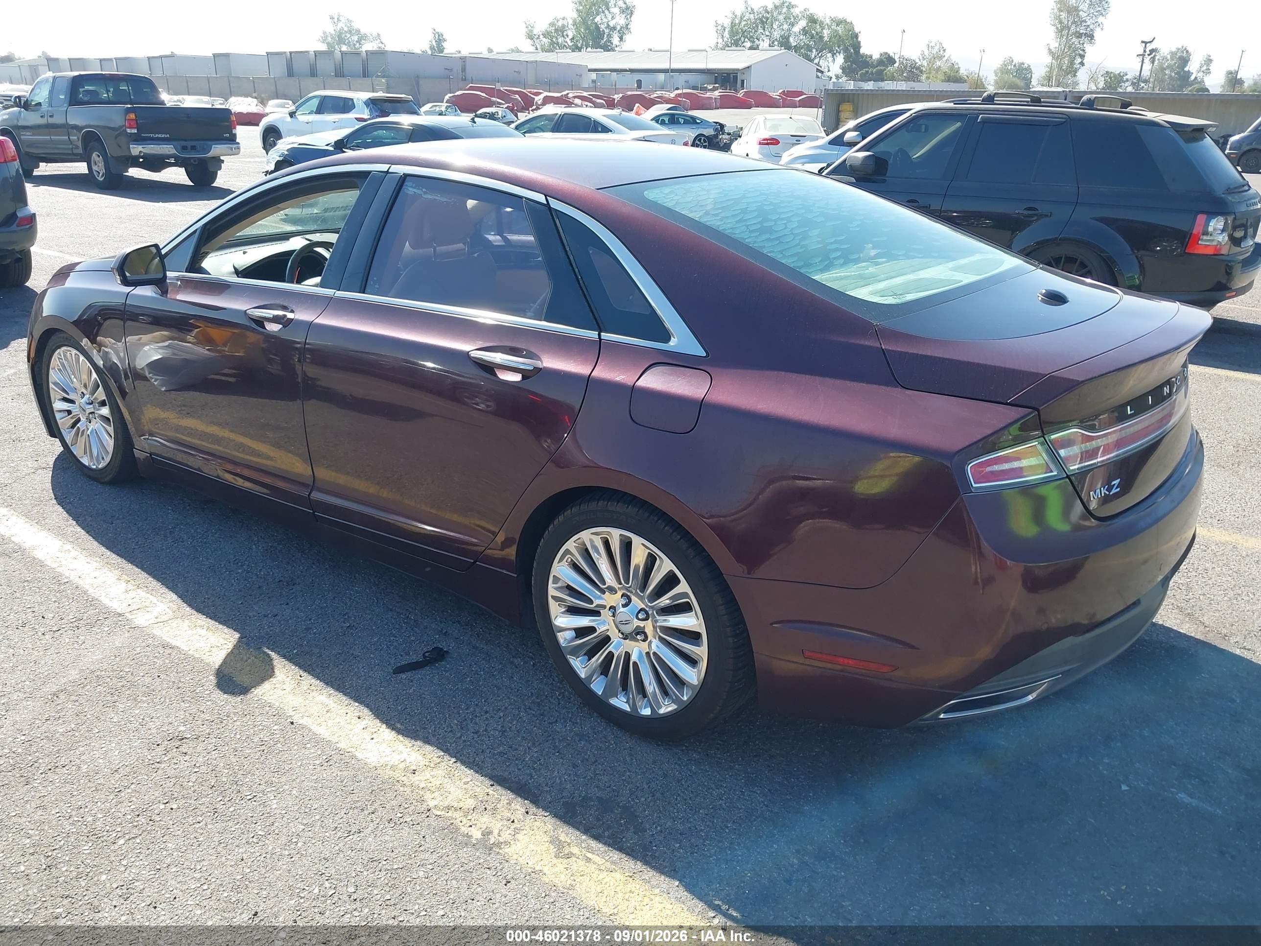 2013 Lincoln Mkz Бордовый vin: 3LN6L2GK4DR804209