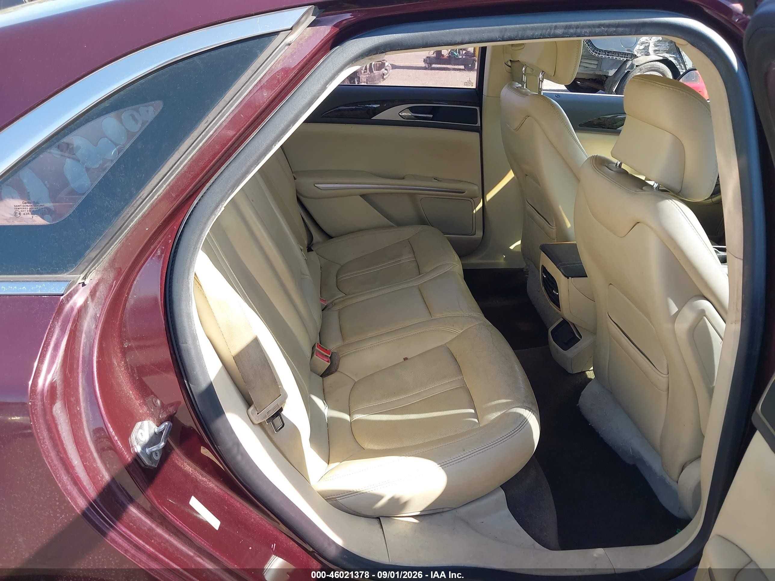 2013 Lincoln Mkz Бордовый vin: 3LN6L2GK4DR804209