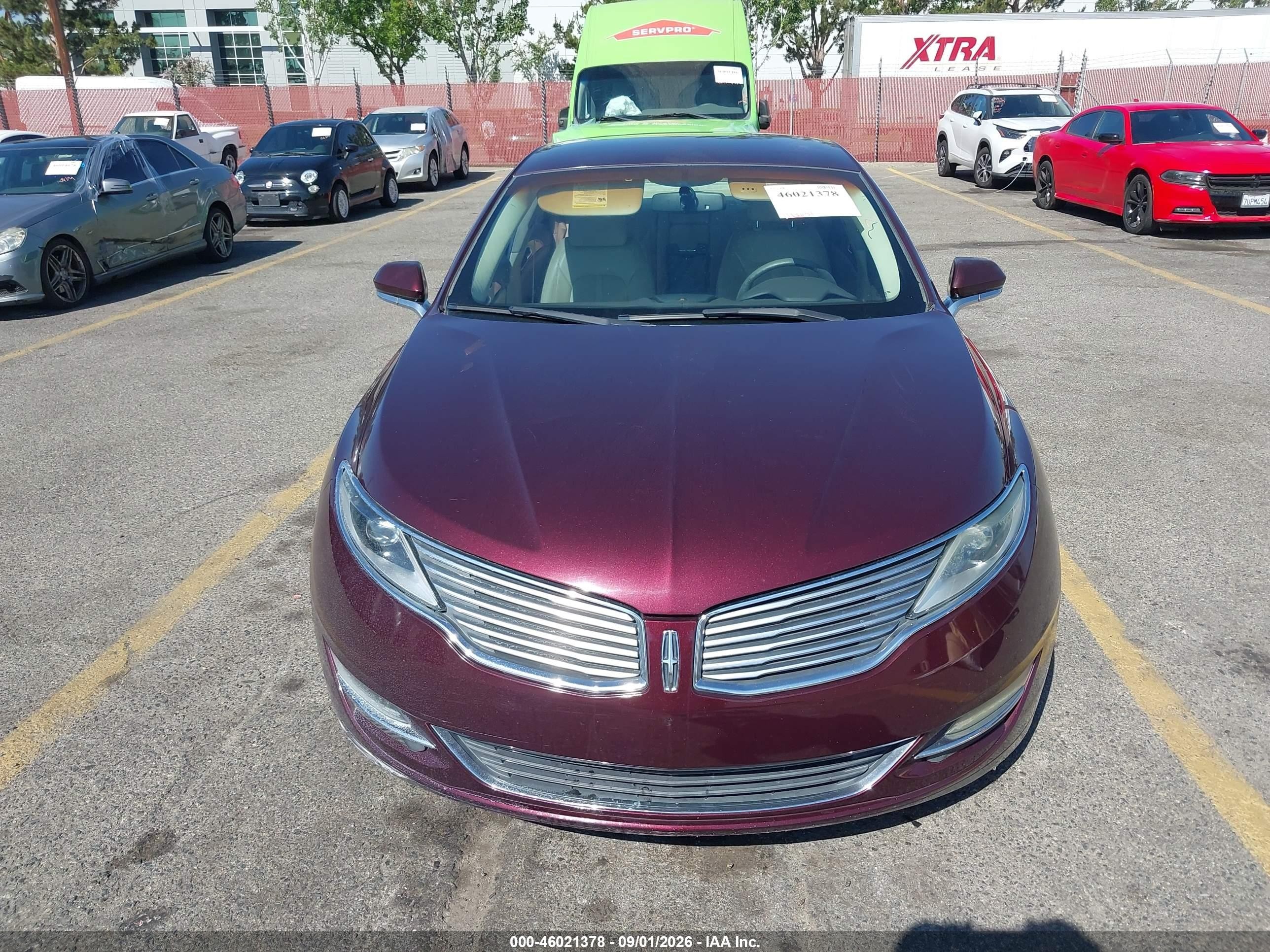 2013 Lincoln Mkz Бордовый vin: 3LN6L2GK4DR804209