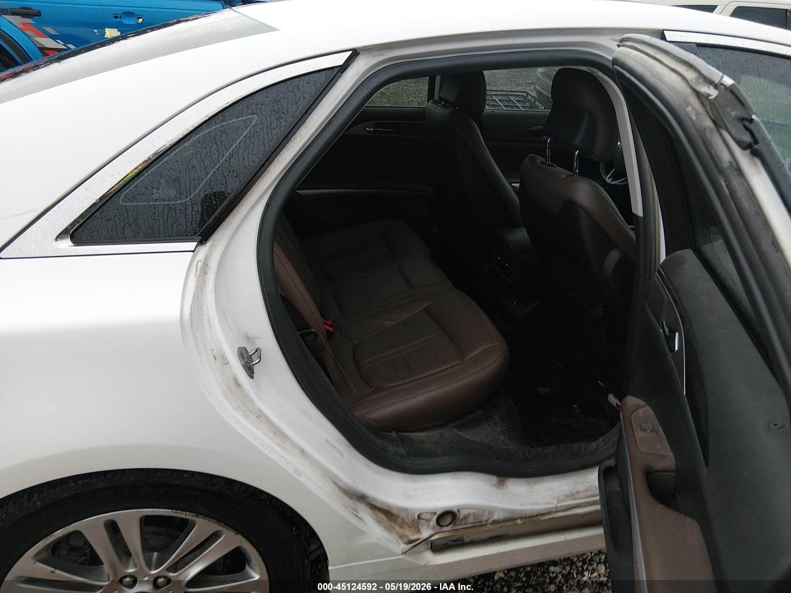 2014 Lincoln Mkz   White vin: 3LN6L2GK4ER801358