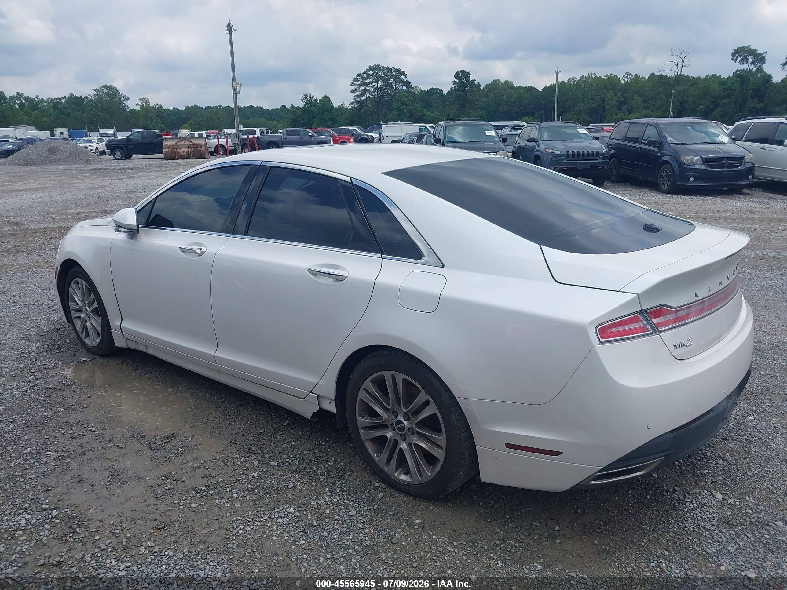 2014 Lincoln Mkz   White vin: 3LN6L2GK4ER828057