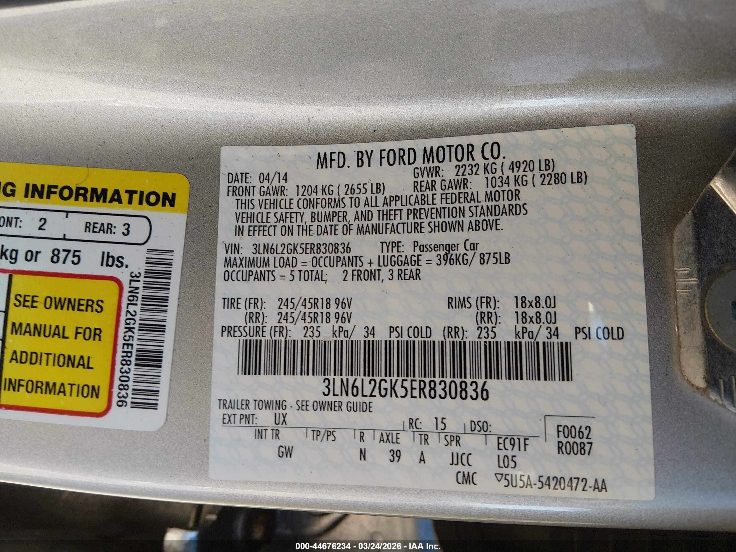 2014 Lincoln Mkz   Silver vin: 3LN6L2GK5ER830836