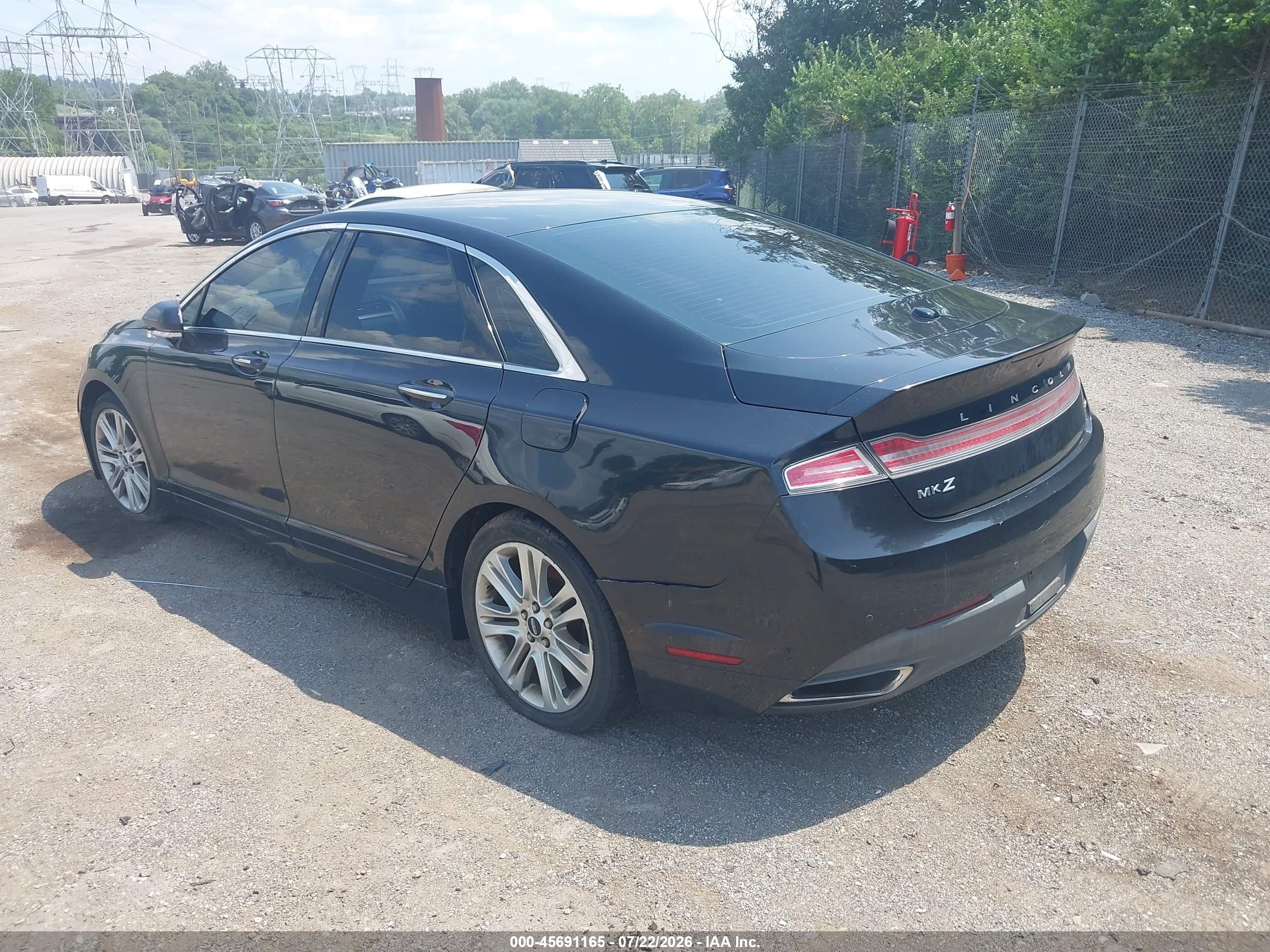 2015 Lincoln Mkz Black vin: 3LN6L2GK5FR624949