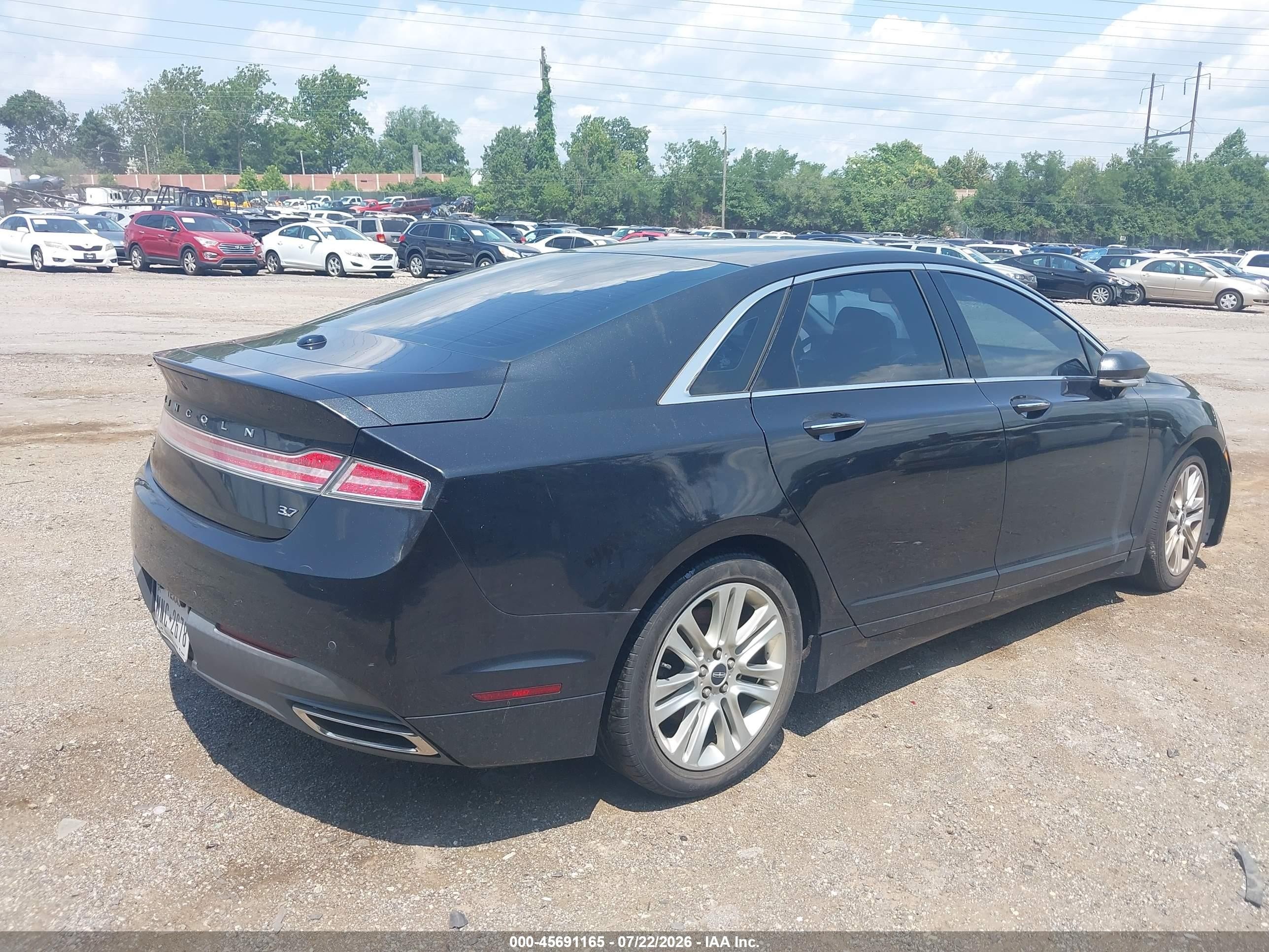 2015 Lincoln Mkz Black vin: 3LN6L2GK5FR624949
