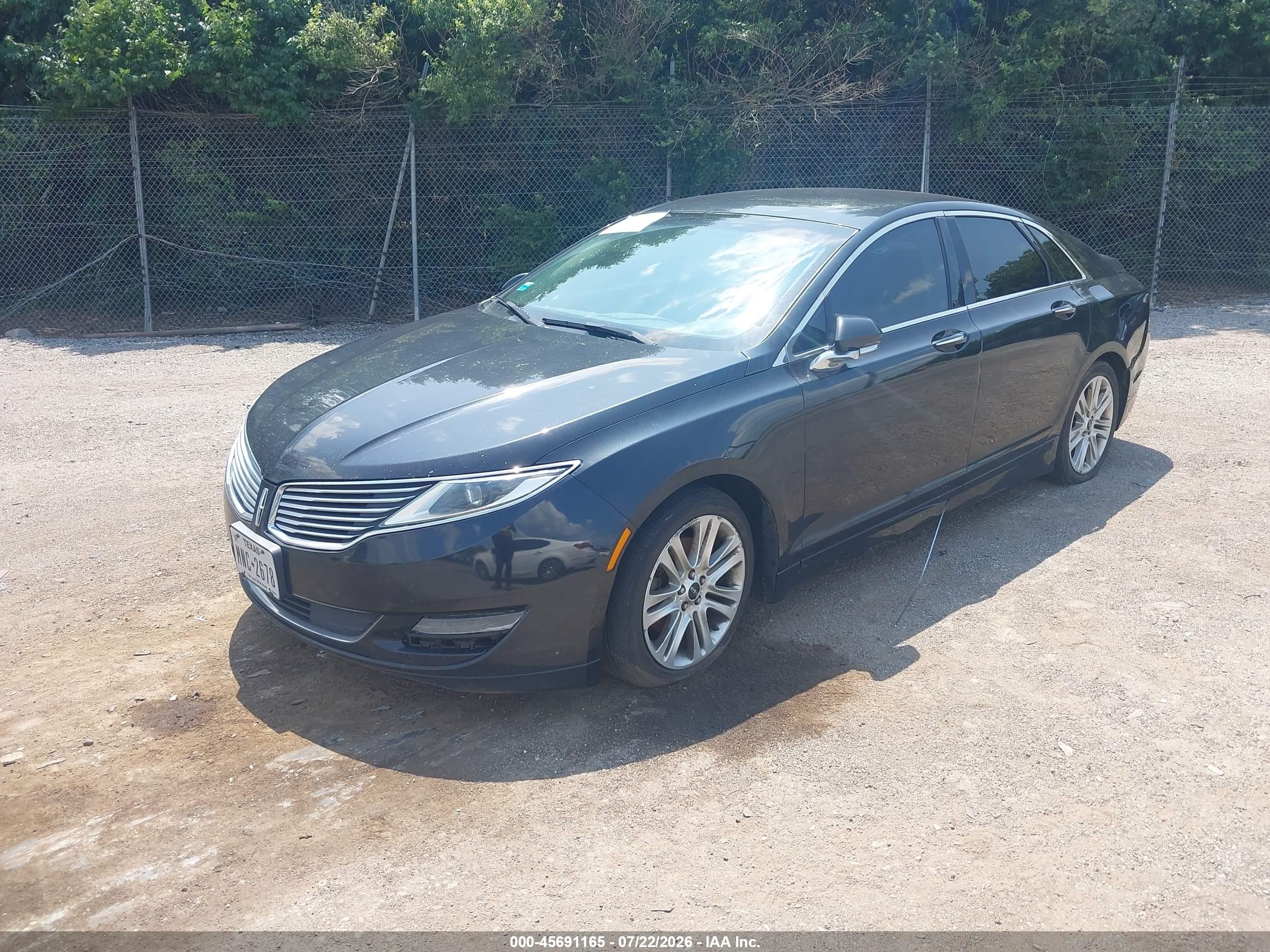2015 Lincoln Mkz Black vin: 3LN6L2GK5FR624949