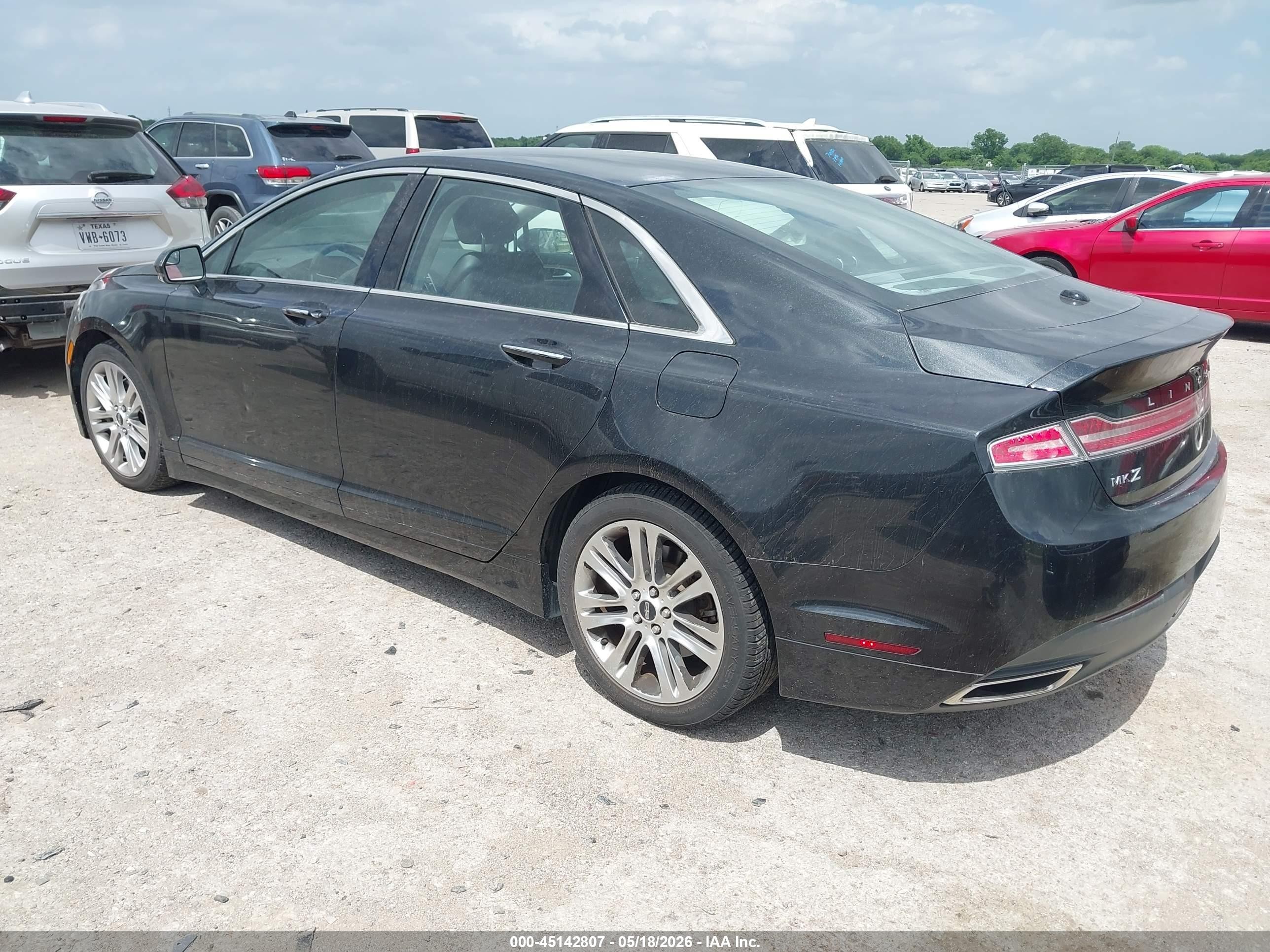 2014 Lincoln Mkz   Black vin: 3LN6L2GK7ER806716