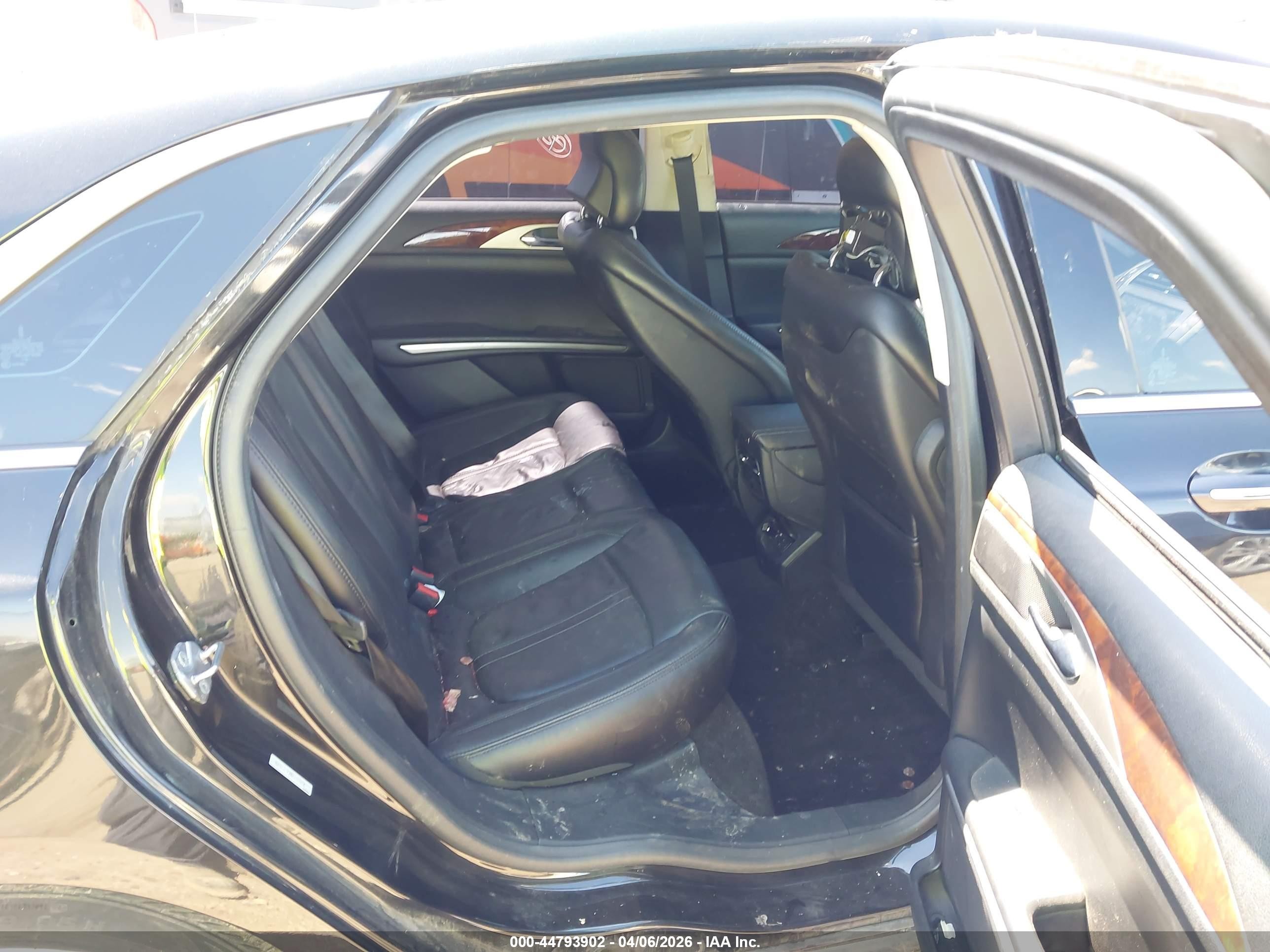 2015 Lincoln Mkz   Black vin: 3LN6L2GK7FR600894