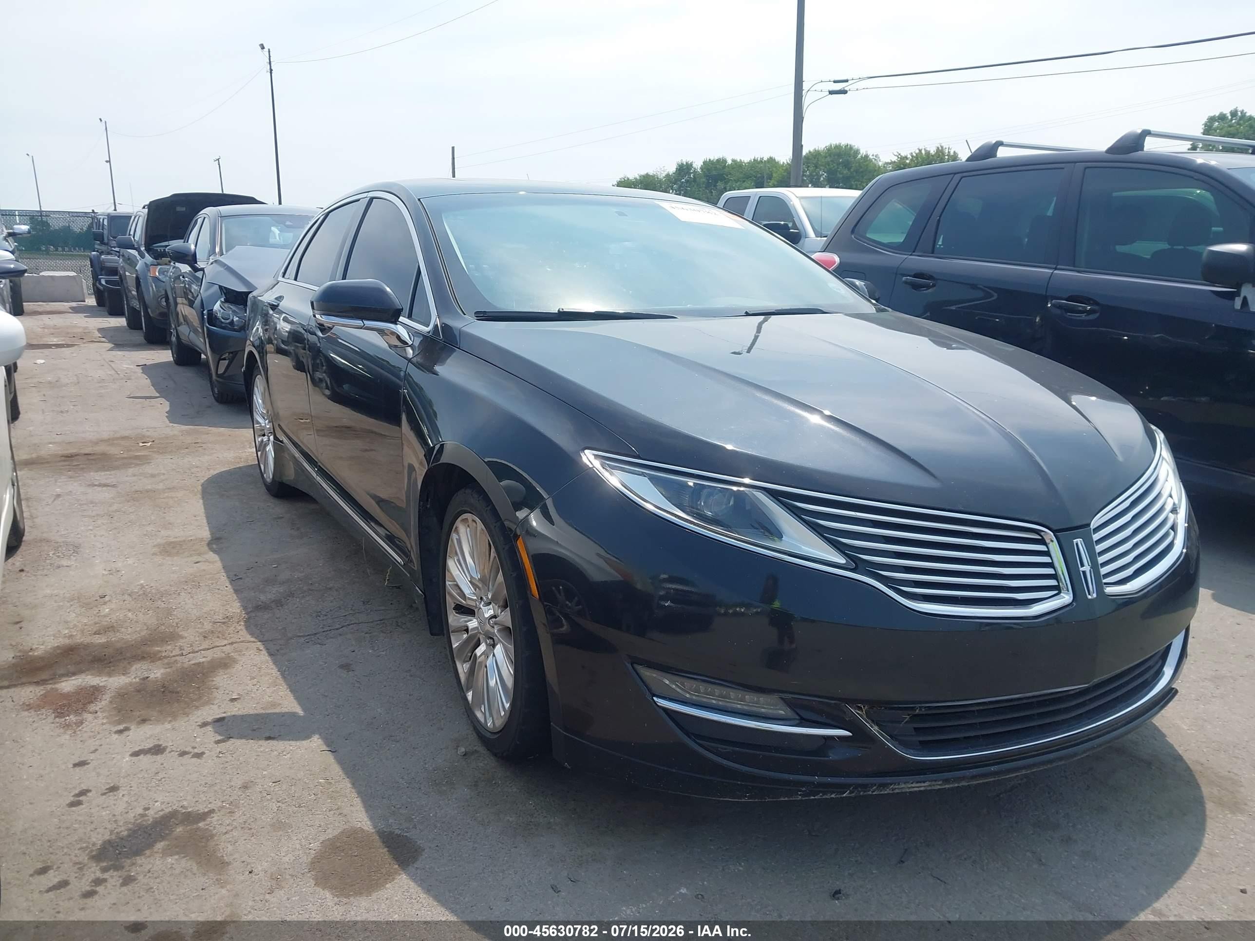 2015 Lincoln Mkz   Black vin: 3LN6L2GK7FR602631