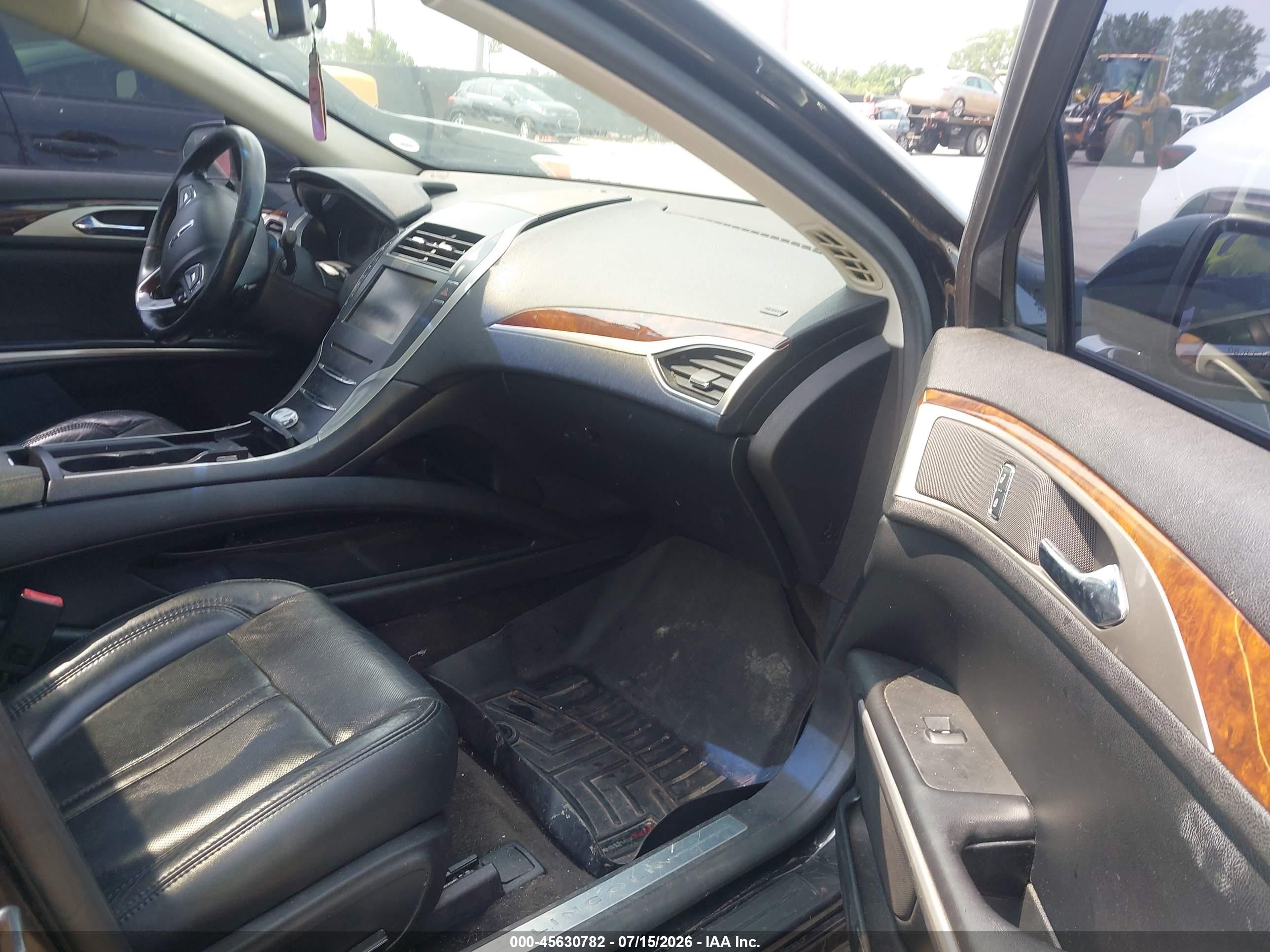 2015 Lincoln Mkz   Black vin: 3LN6L2GK7FR602631