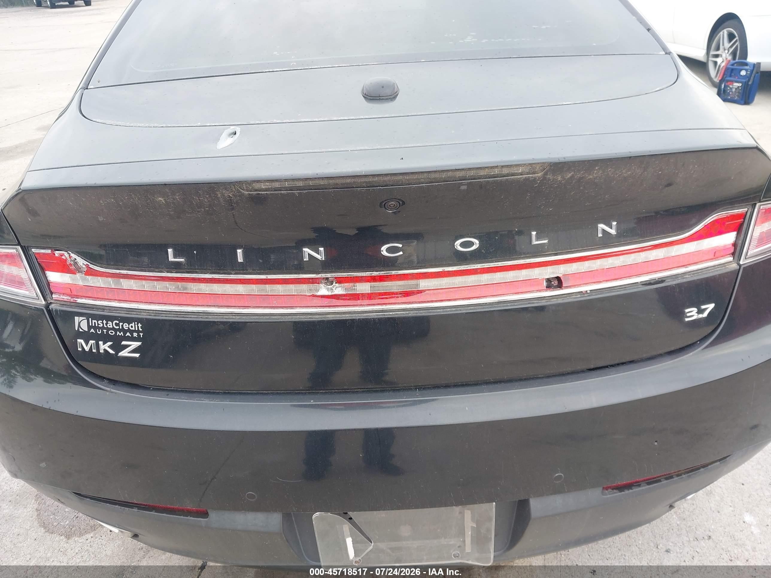 2013 Lincoln Mkz Black vin: 3LN6L2GK8DR817500