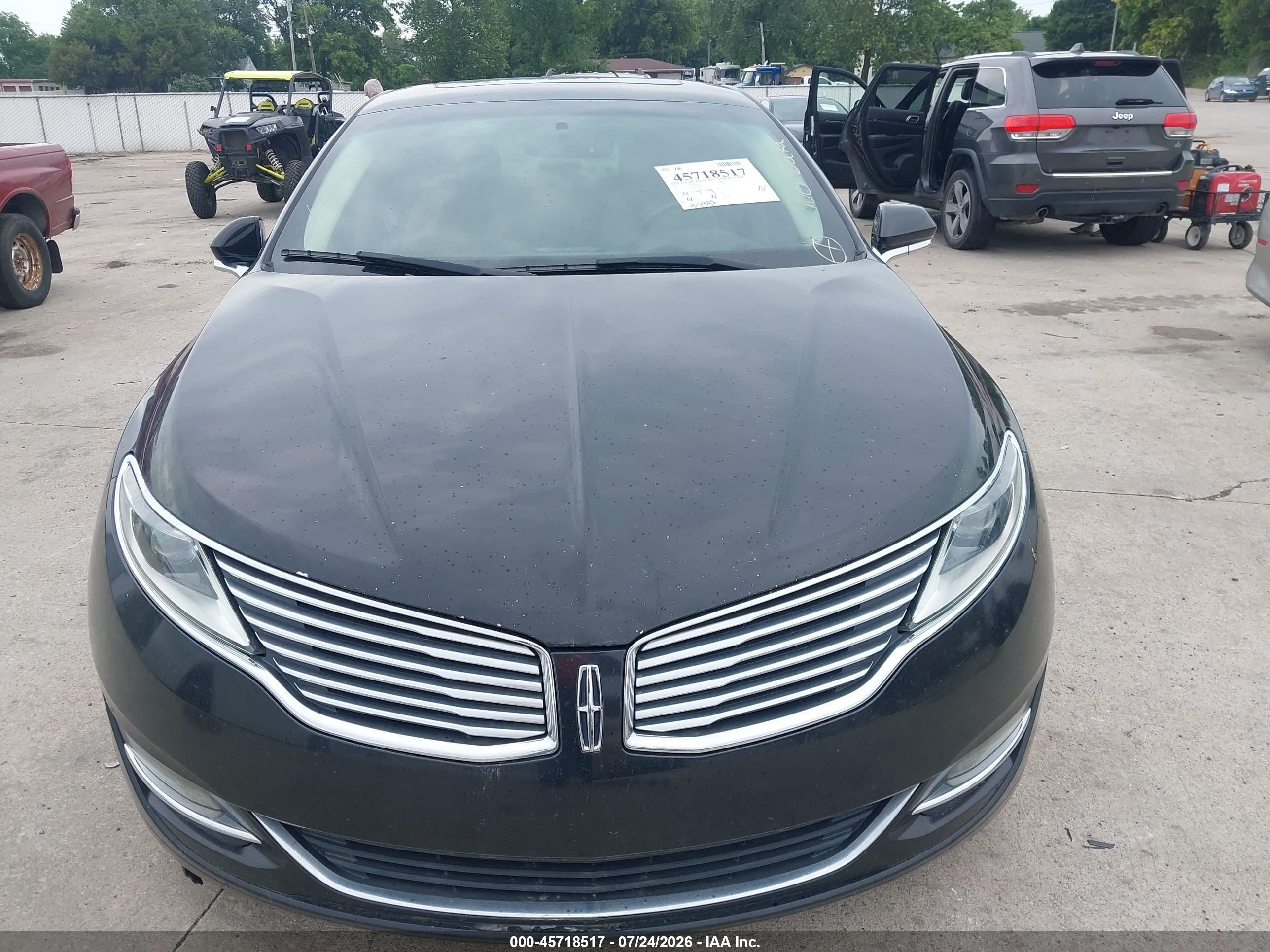 2013 Lincoln Mkz Black vin: 3LN6L2GK8DR817500