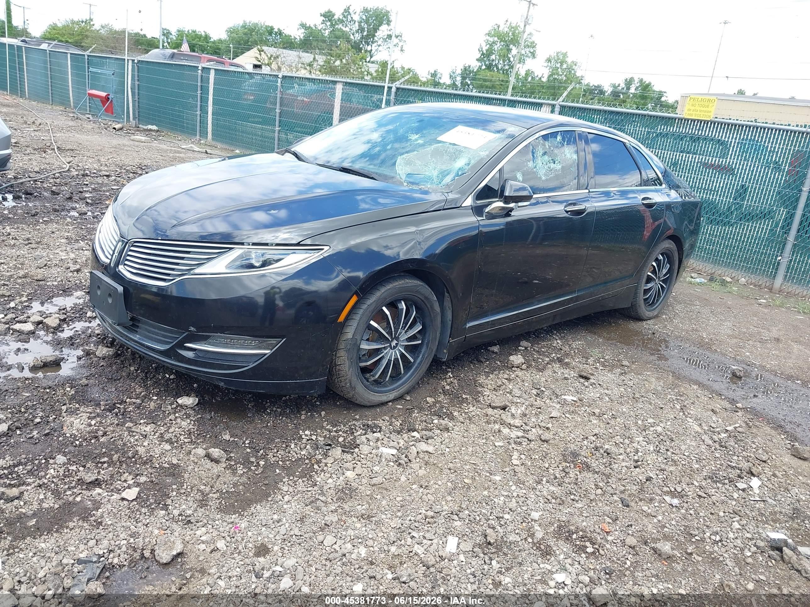 2014 Lincoln Mkz   Black vin: 3LN6L2GK8ER811343