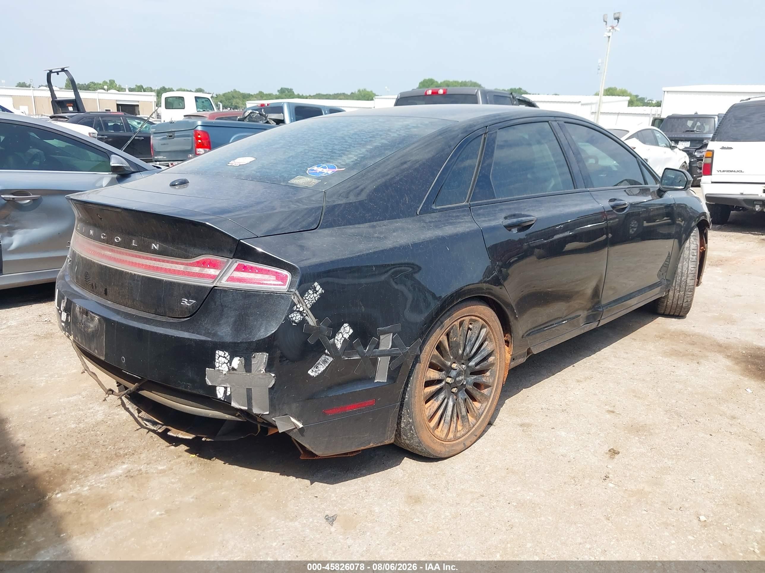 2015 Lincoln Mkz   Black vin: 3LN6L2GK8FR618563