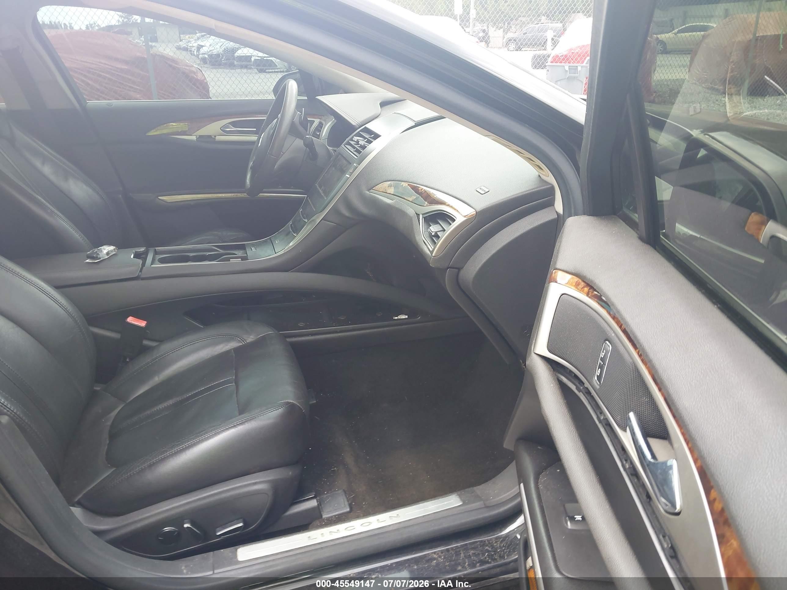 2013 Lincoln Mkz   Black vin: 3LN6L2GK9DR803931