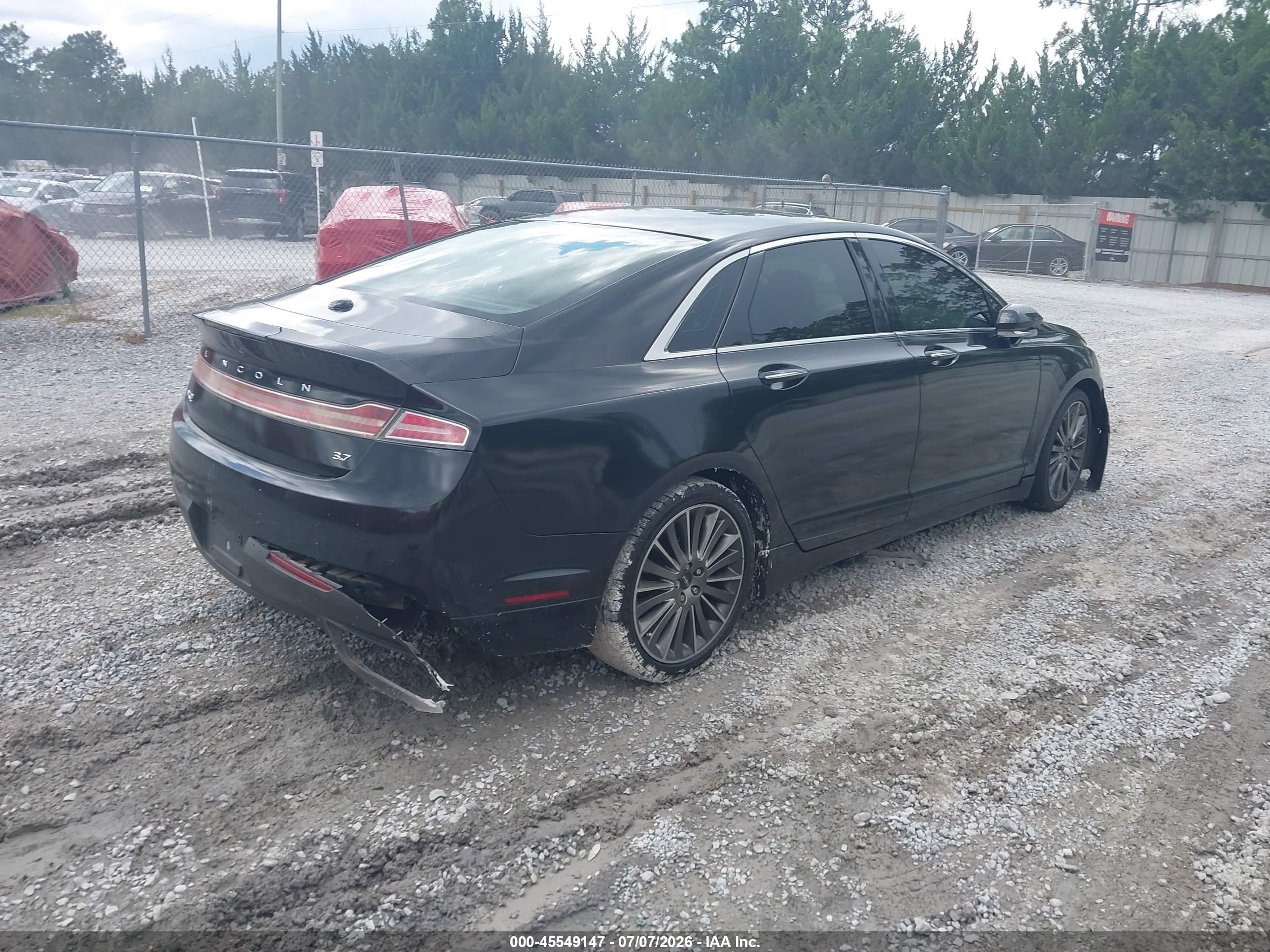 2013 Lincoln Mkz   Black vin: 3LN6L2GK9DR803931