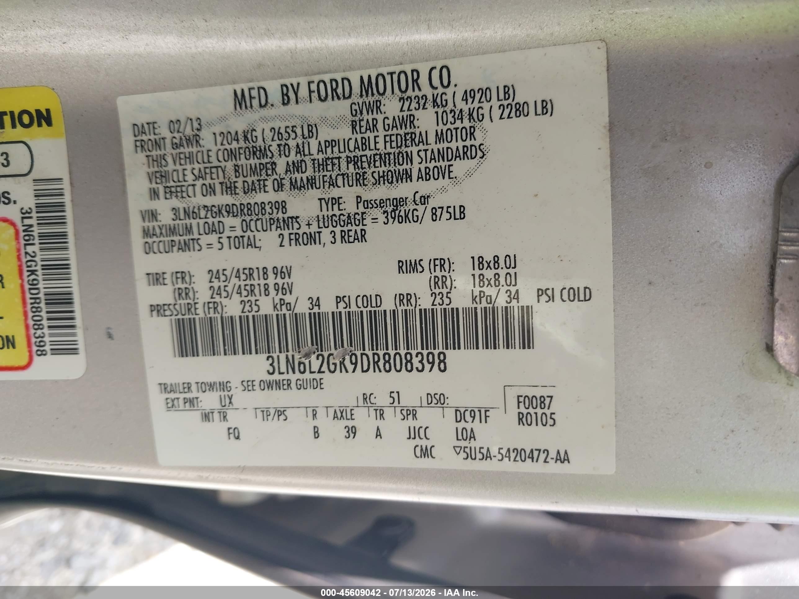 2013 Lincoln Mkz   Silver vin: 3LN6L2GK9DR808398