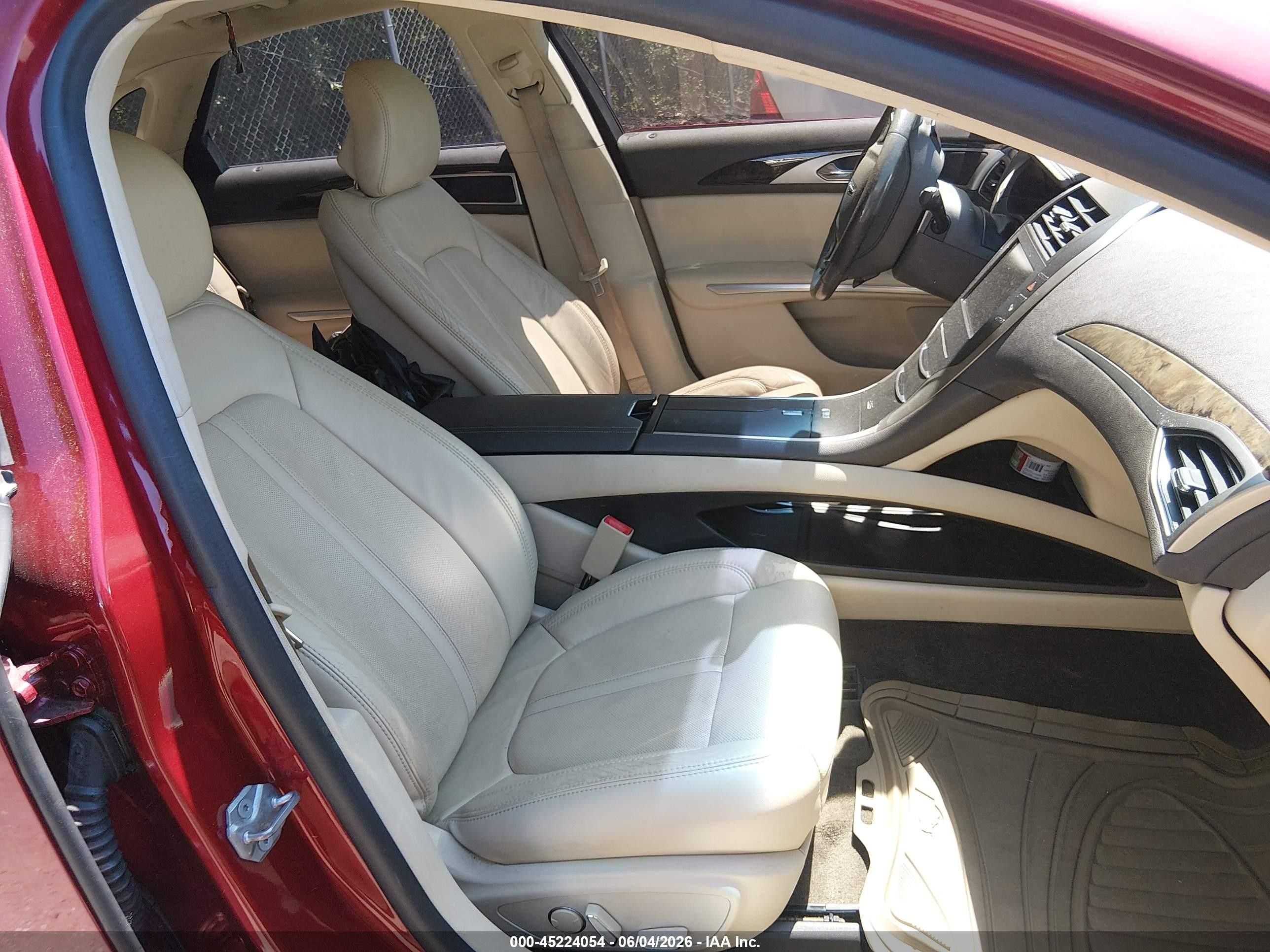 2014 Lincoln Mkz   Red vin: 3LN6L2GK9ER831116