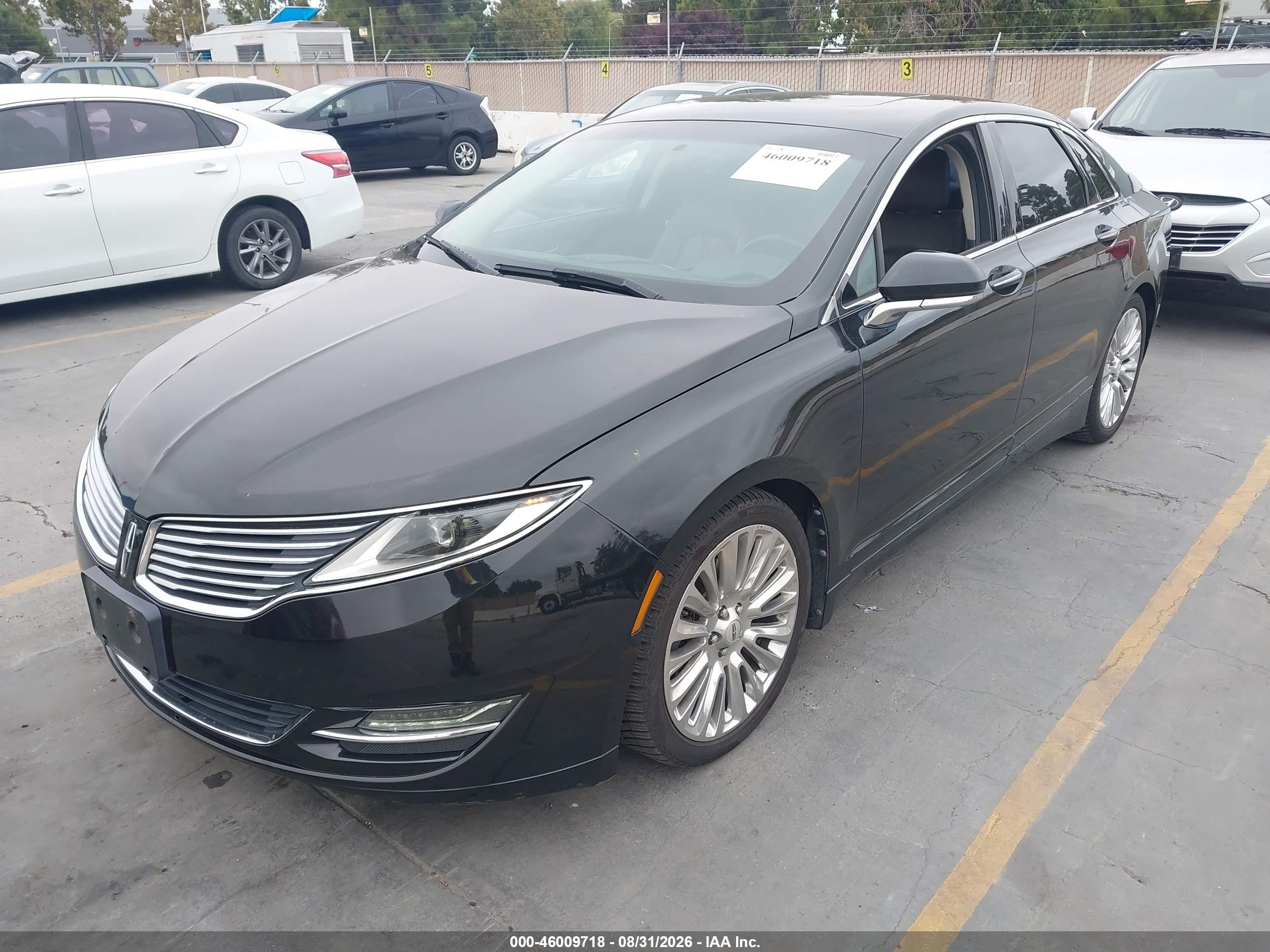 2013 Lincoln Mkz   Black vin: 3LN6L2GKXDR810046