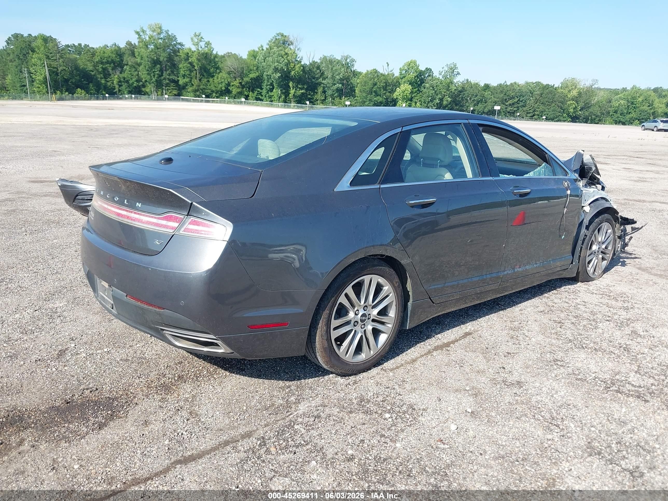 2015 Lincoln Mkz   Gray vin: 3LN6L2GKXFR626082