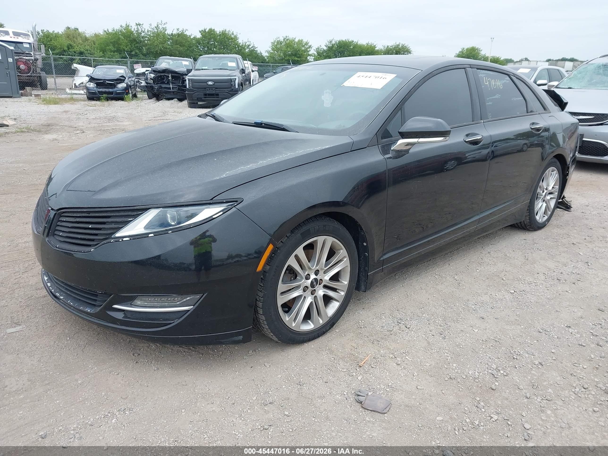2014 Lincoln Mkz   Black vin: 3LN6L2J90ER817885