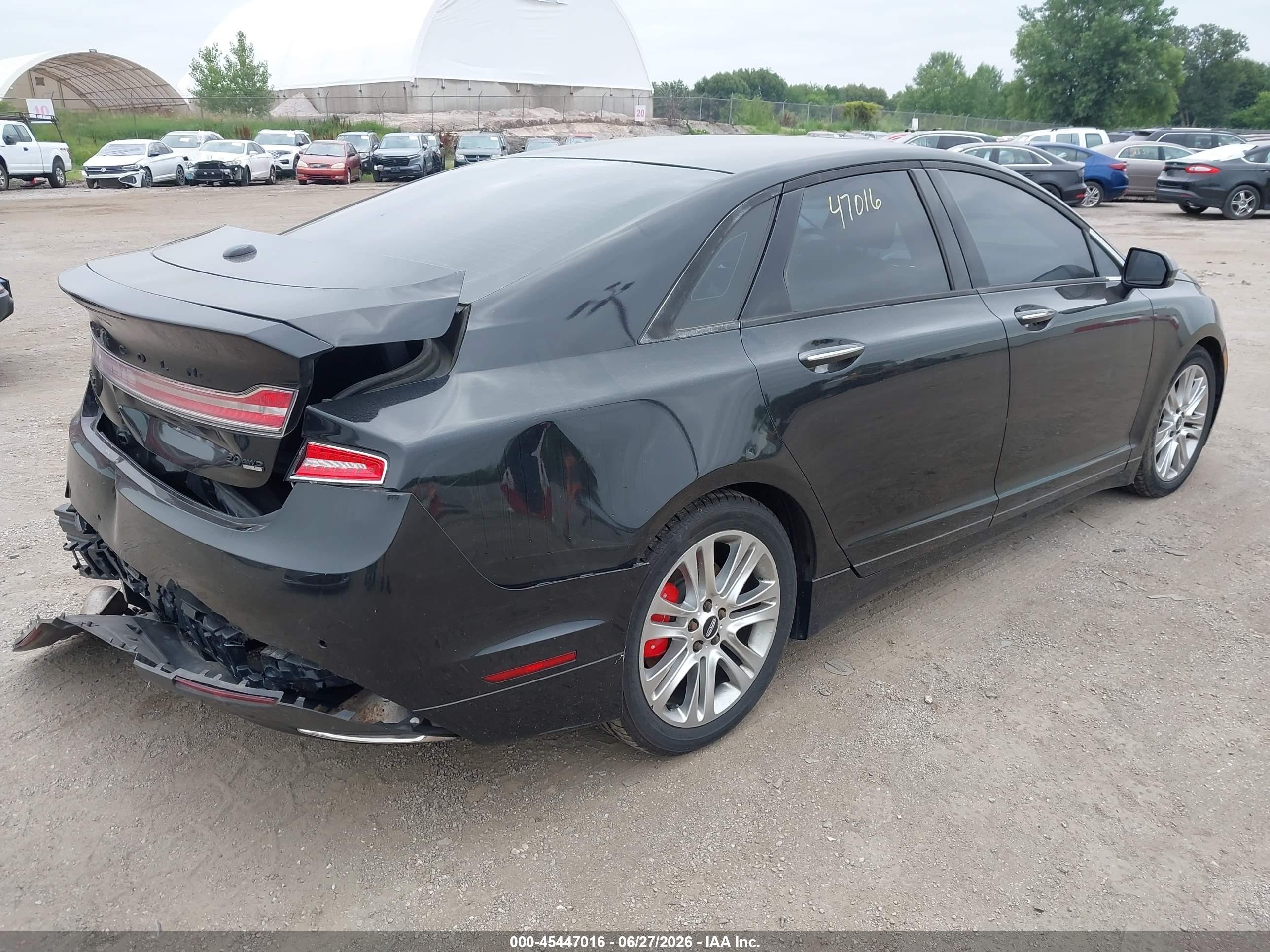2014 Lincoln Mkz   Black vin: 3LN6L2J90ER817885