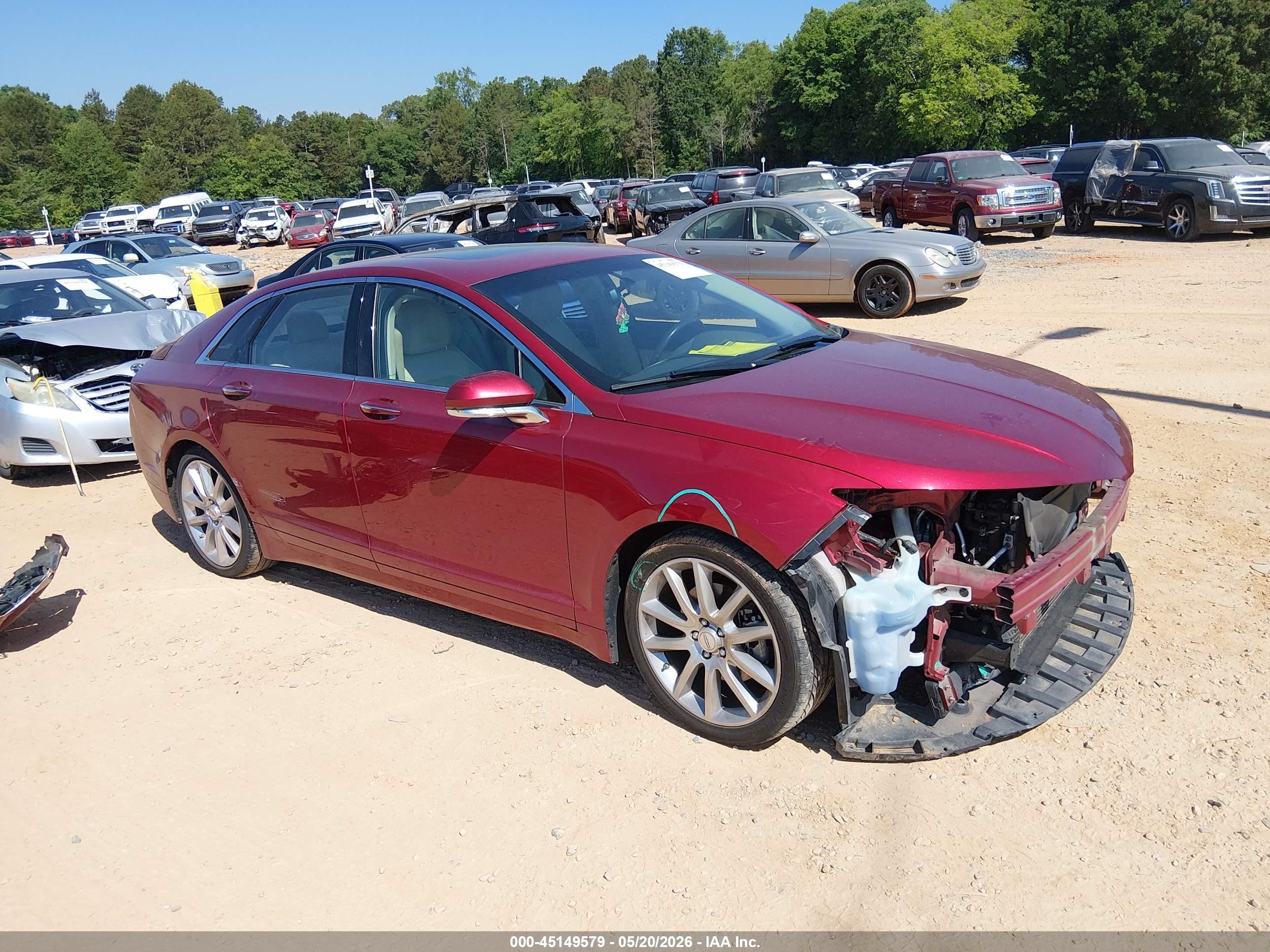 2015 Lincoln Mkz   Red vin: 3LN6L2J90FR627022