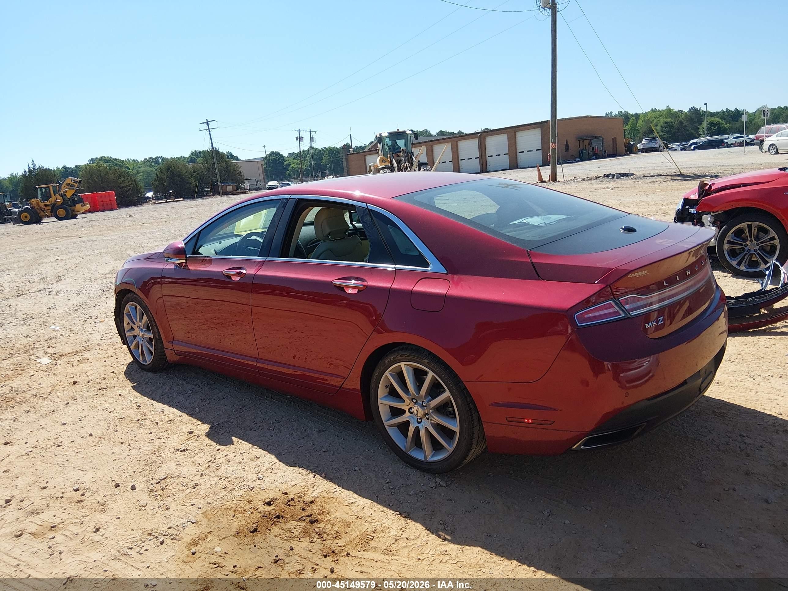 2015 Lincoln Mkz   Red vin: 3LN6L2J90FR627022