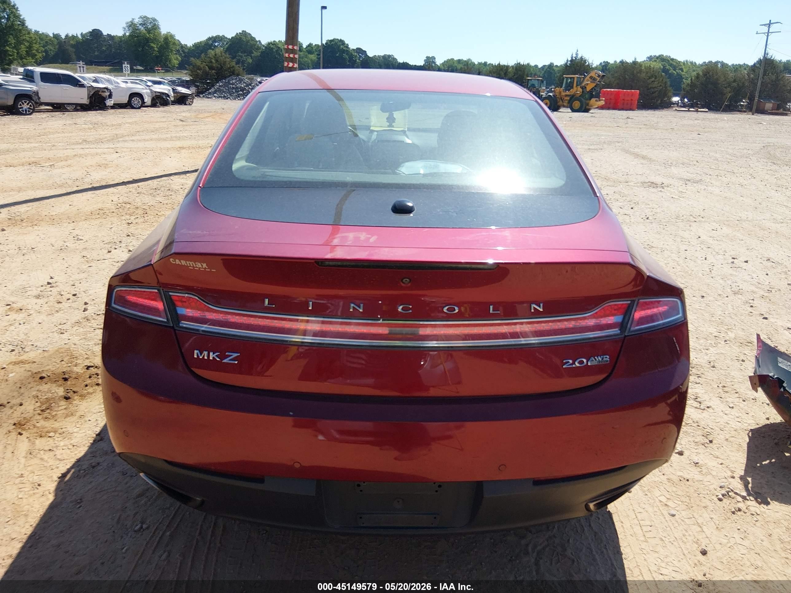 2015 Lincoln Mkz   Red vin: 3LN6L2J90FR627022