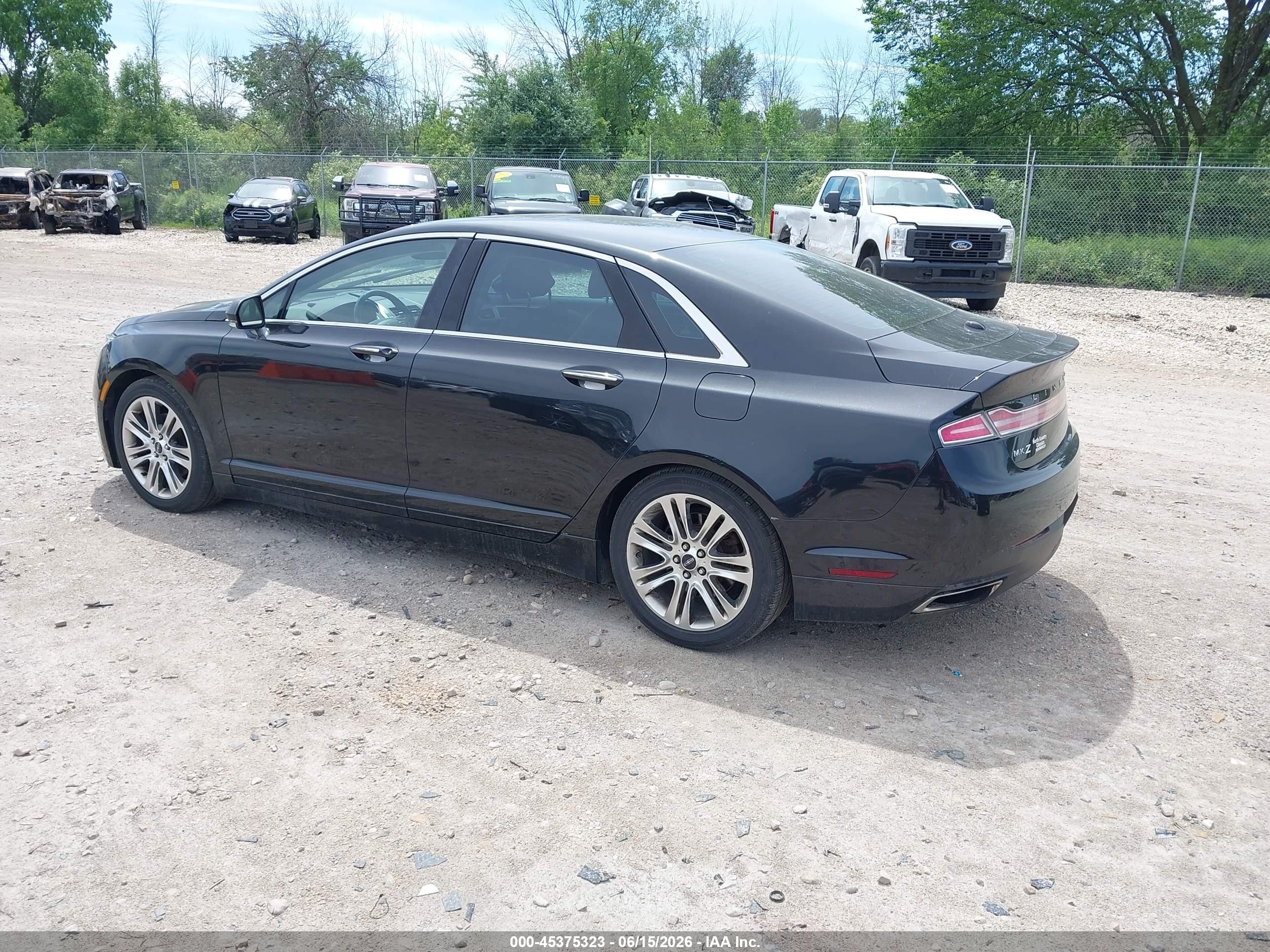 2013 Lincoln Mkz   Black vin: 3LN6L2J91DR819546