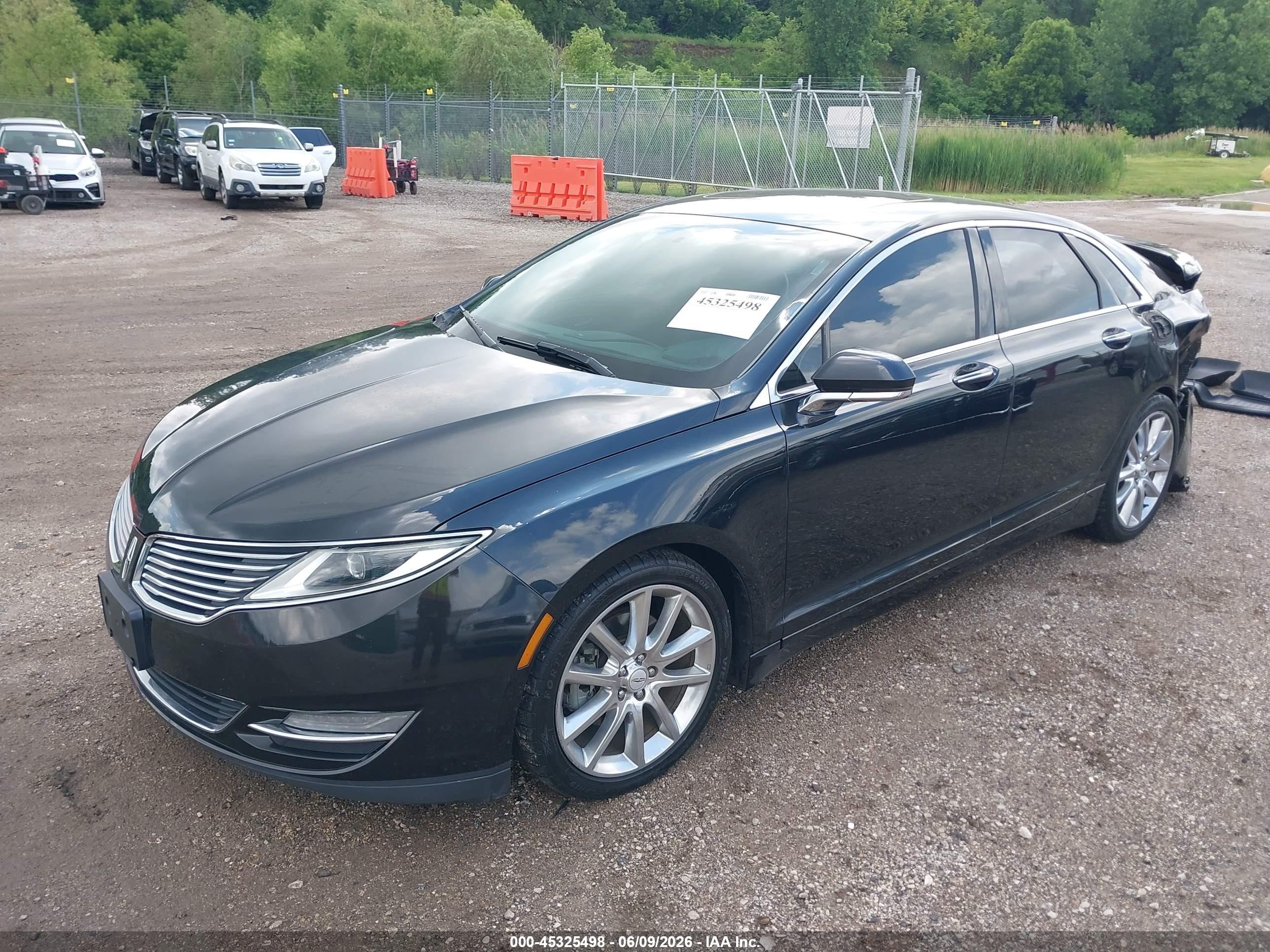 2013 Lincoln Mkz   Черный vin: 3LN6L2J91DR826352