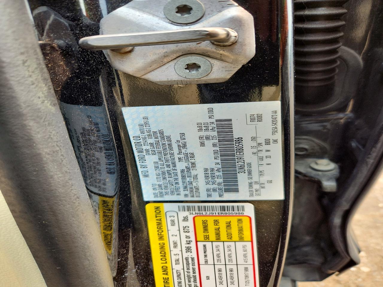 2014 Lincoln Mkz Black vin: 3LN6L2J91ER805986
