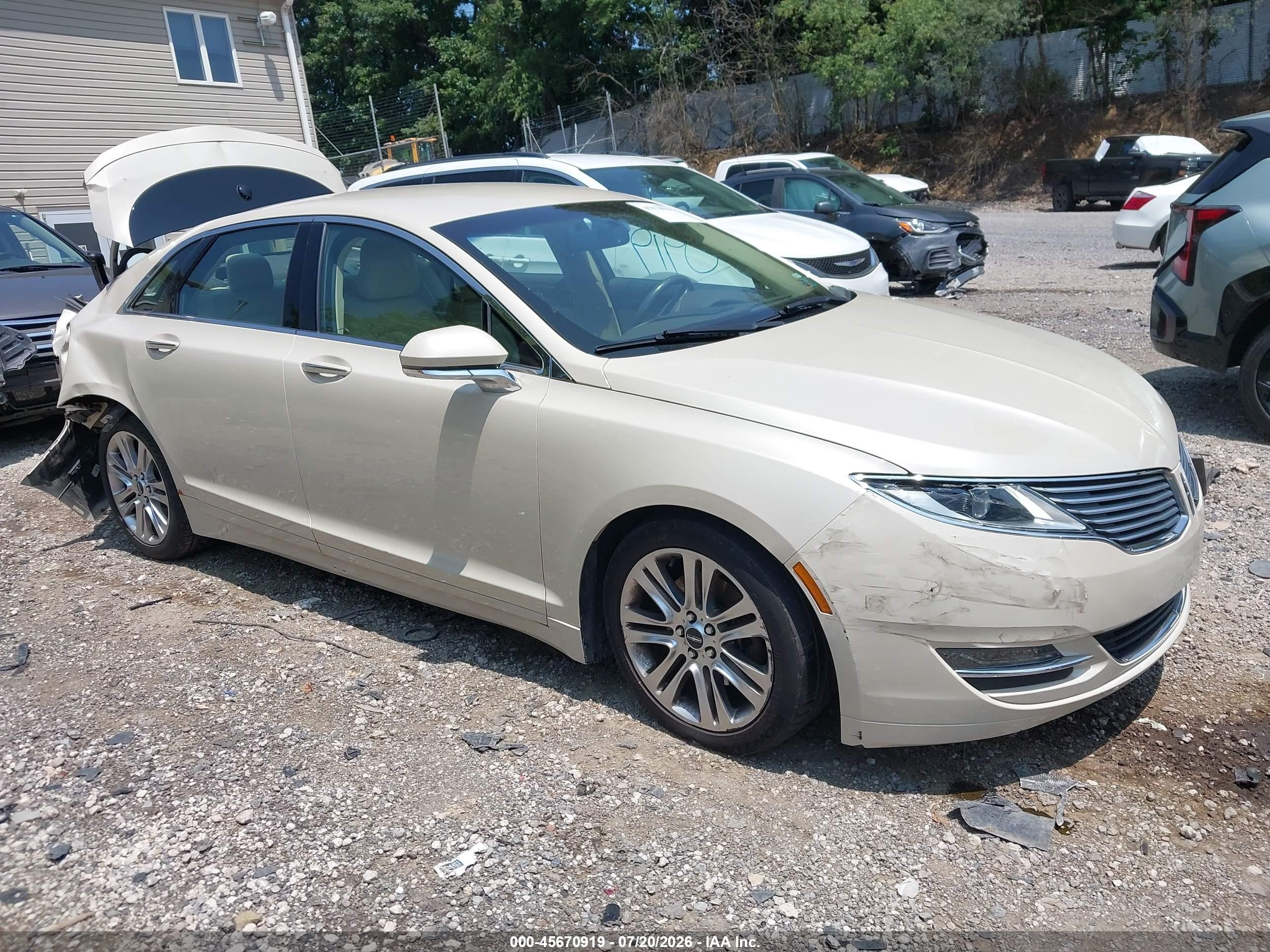 2014 Lincoln Mkz   Beige vin: 3LN6L2J91ER834159