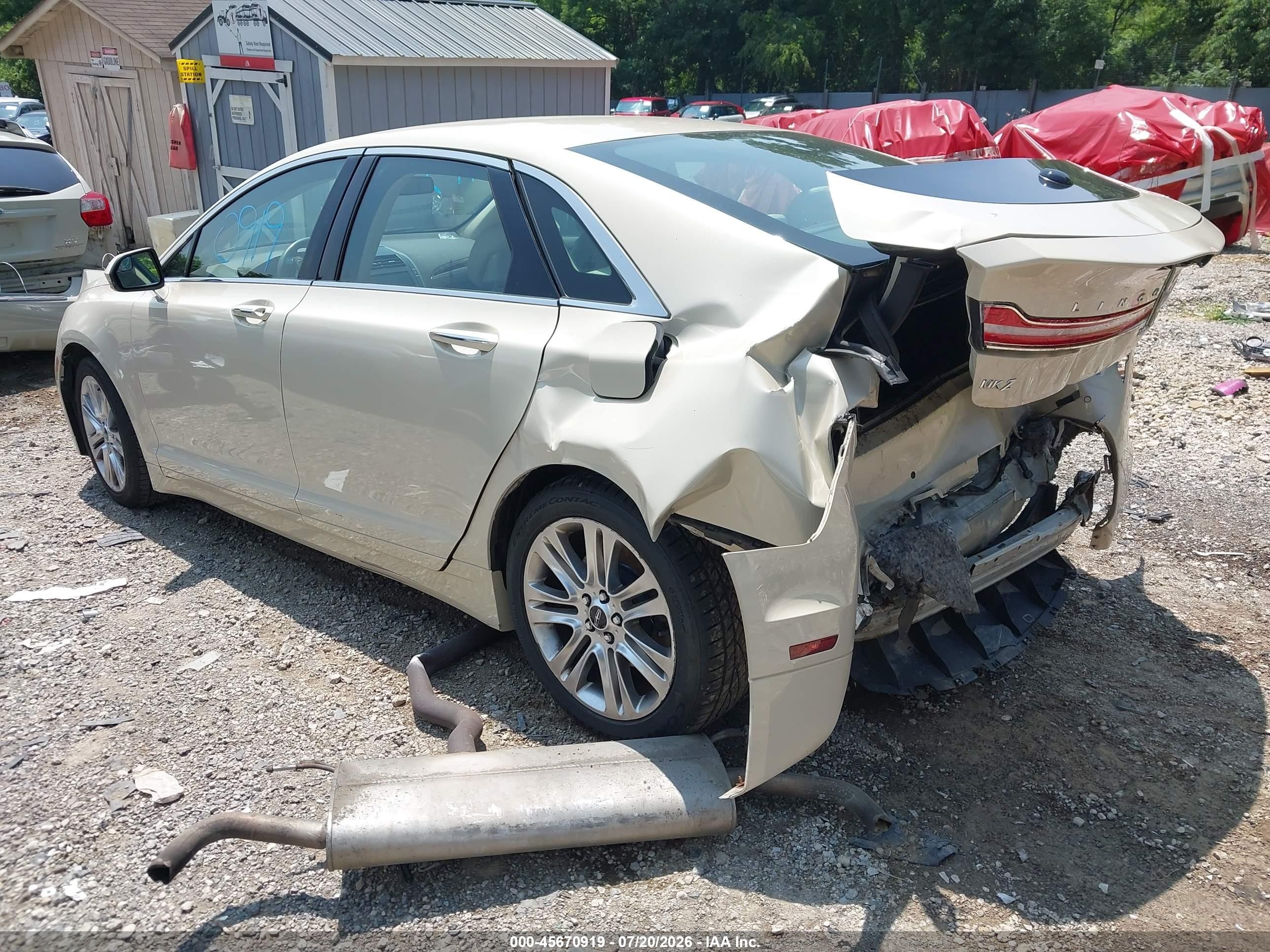 2014 Lincoln Mkz   Бежевый vin: 3LN6L2J91ER834159