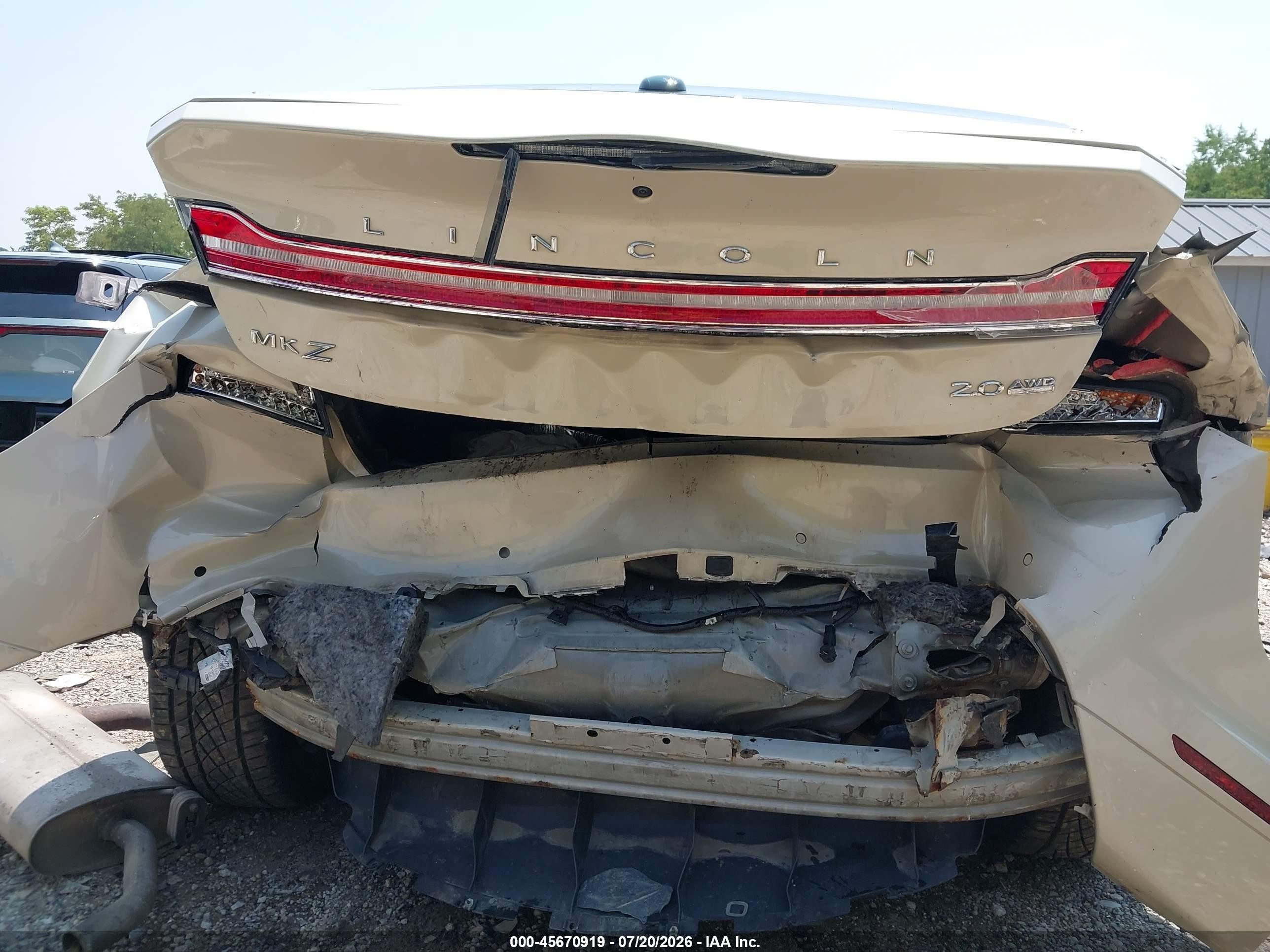 2014 Lincoln Mkz   Бежевый vin: 3LN6L2J91ER834159