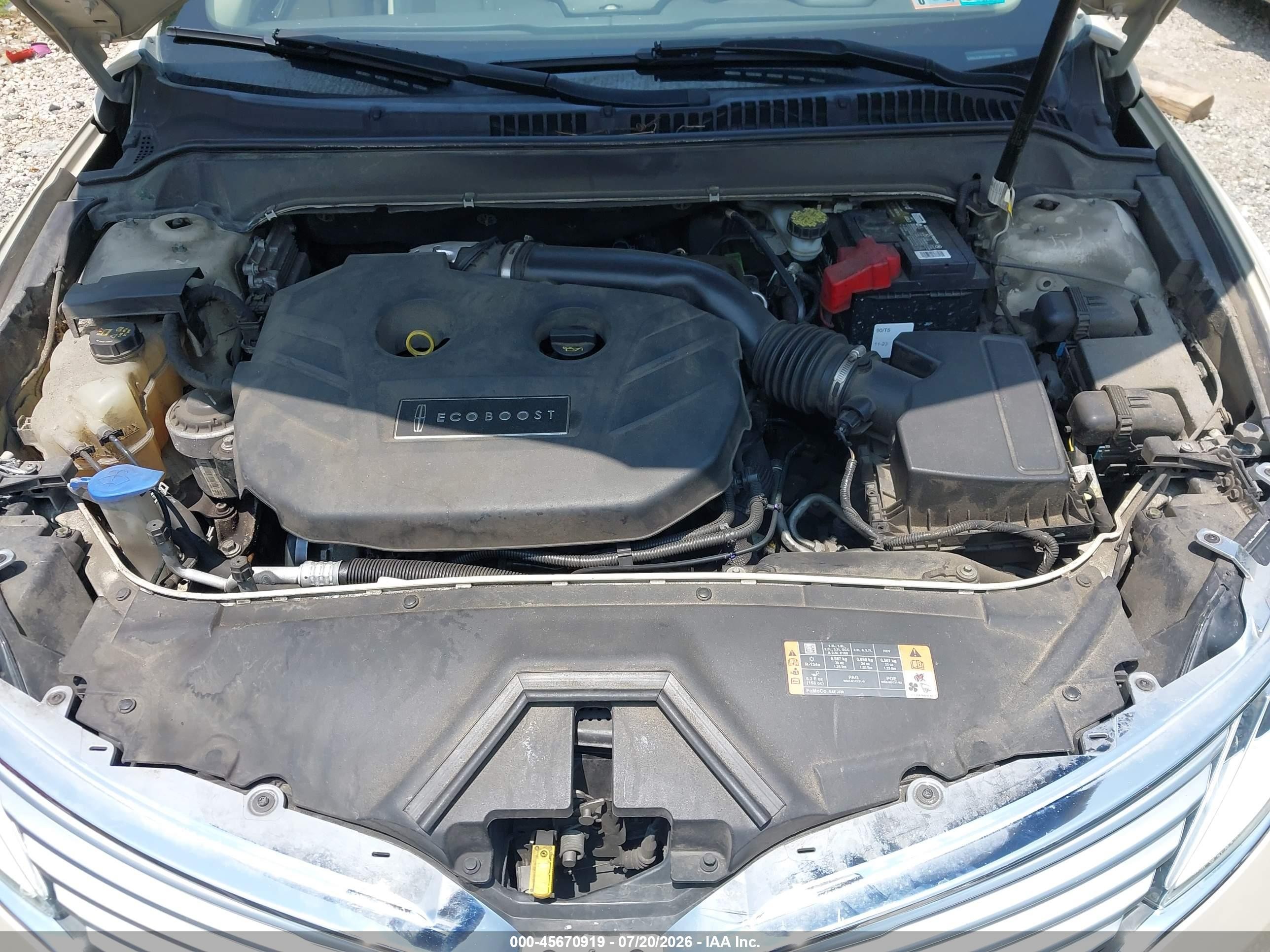 2014 Lincoln Mkz   Бежевый vin: 3LN6L2J91ER834159