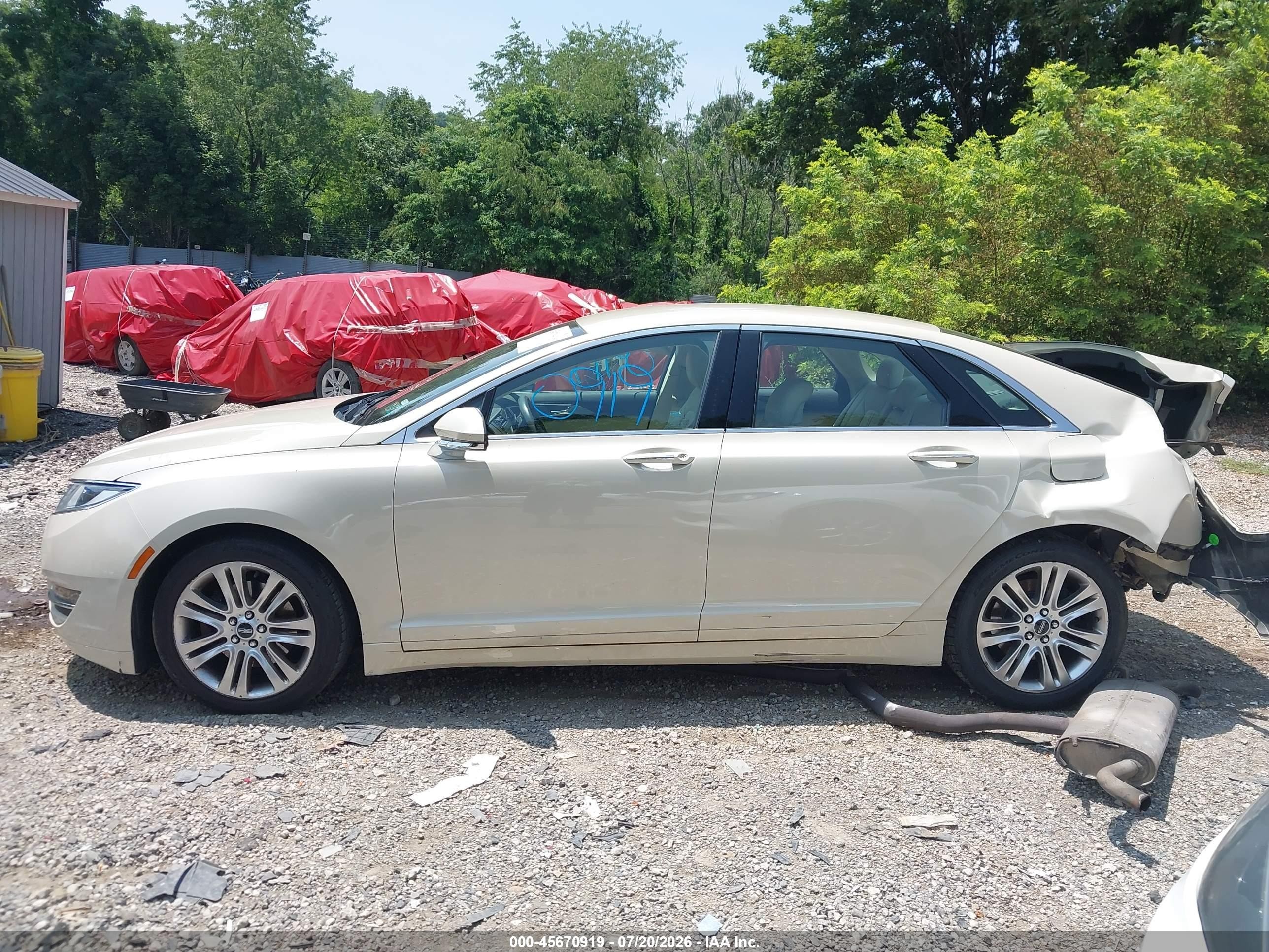 2014 Lincoln Mkz   Бежевый vin: 3LN6L2J91ER834159