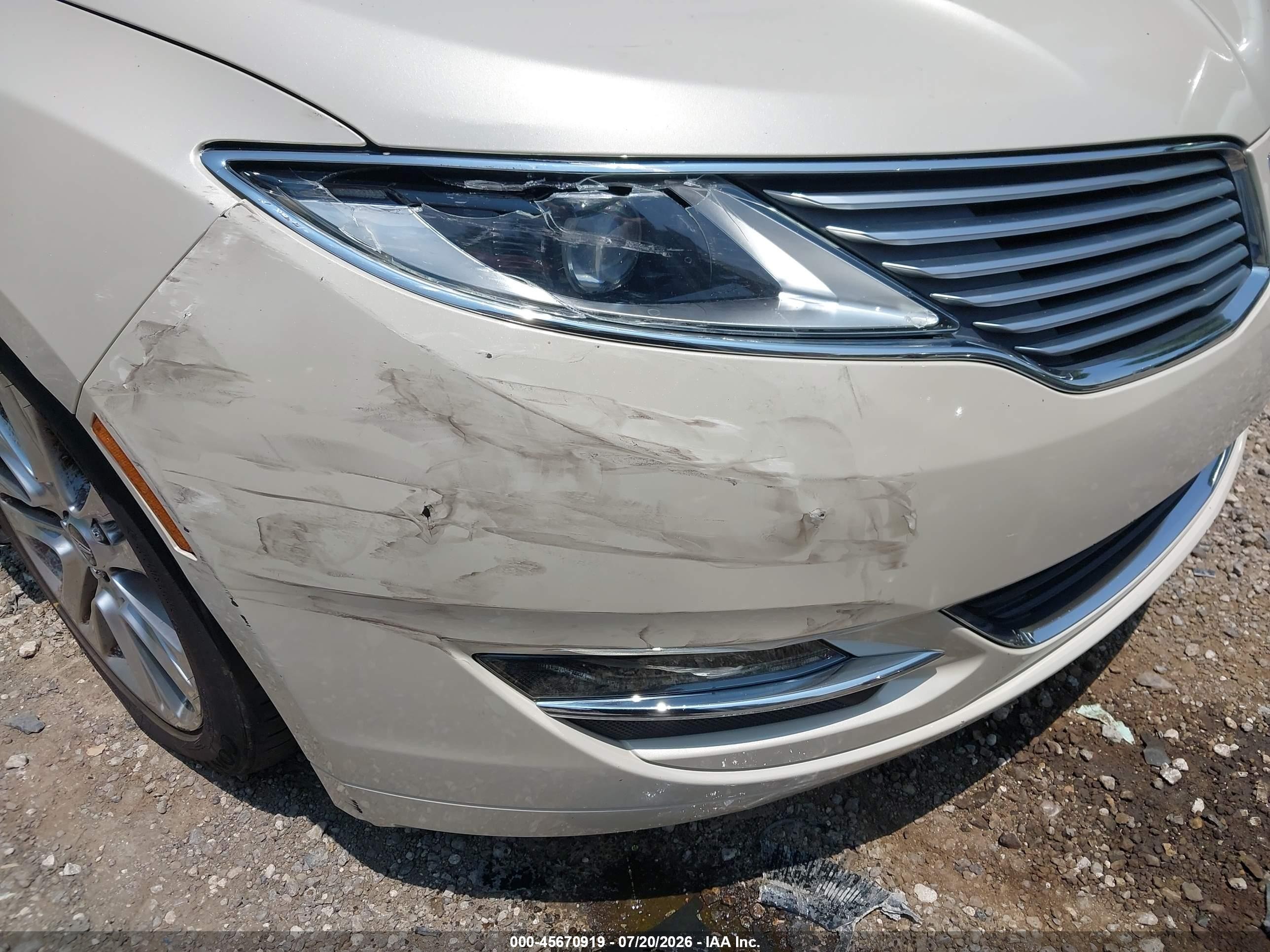 2014 Lincoln Mkz   Бежевый vin: 3LN6L2J91ER834159