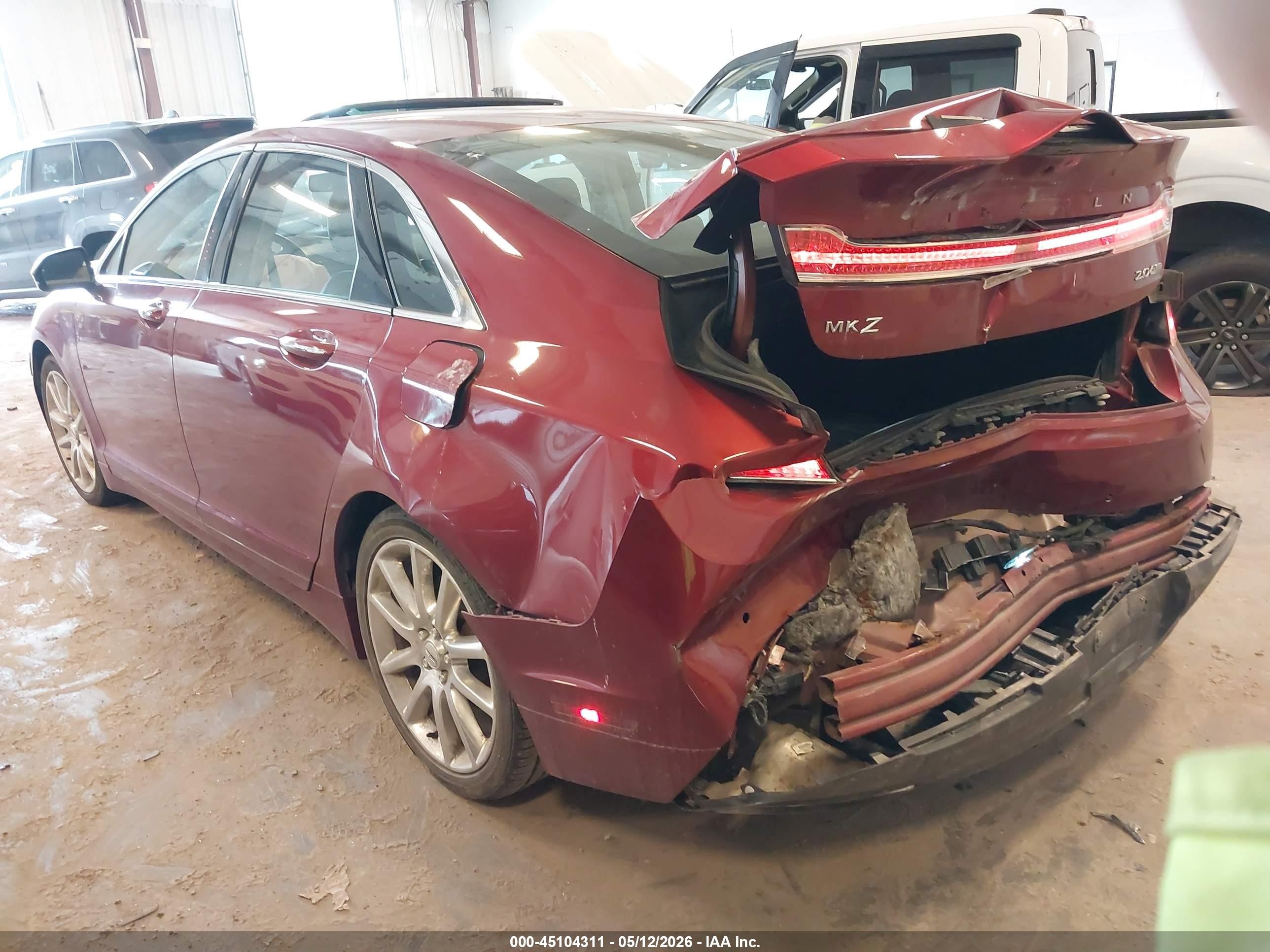 2015 Lincoln Mkz   Red vin: 3LN6L2J91FR606485