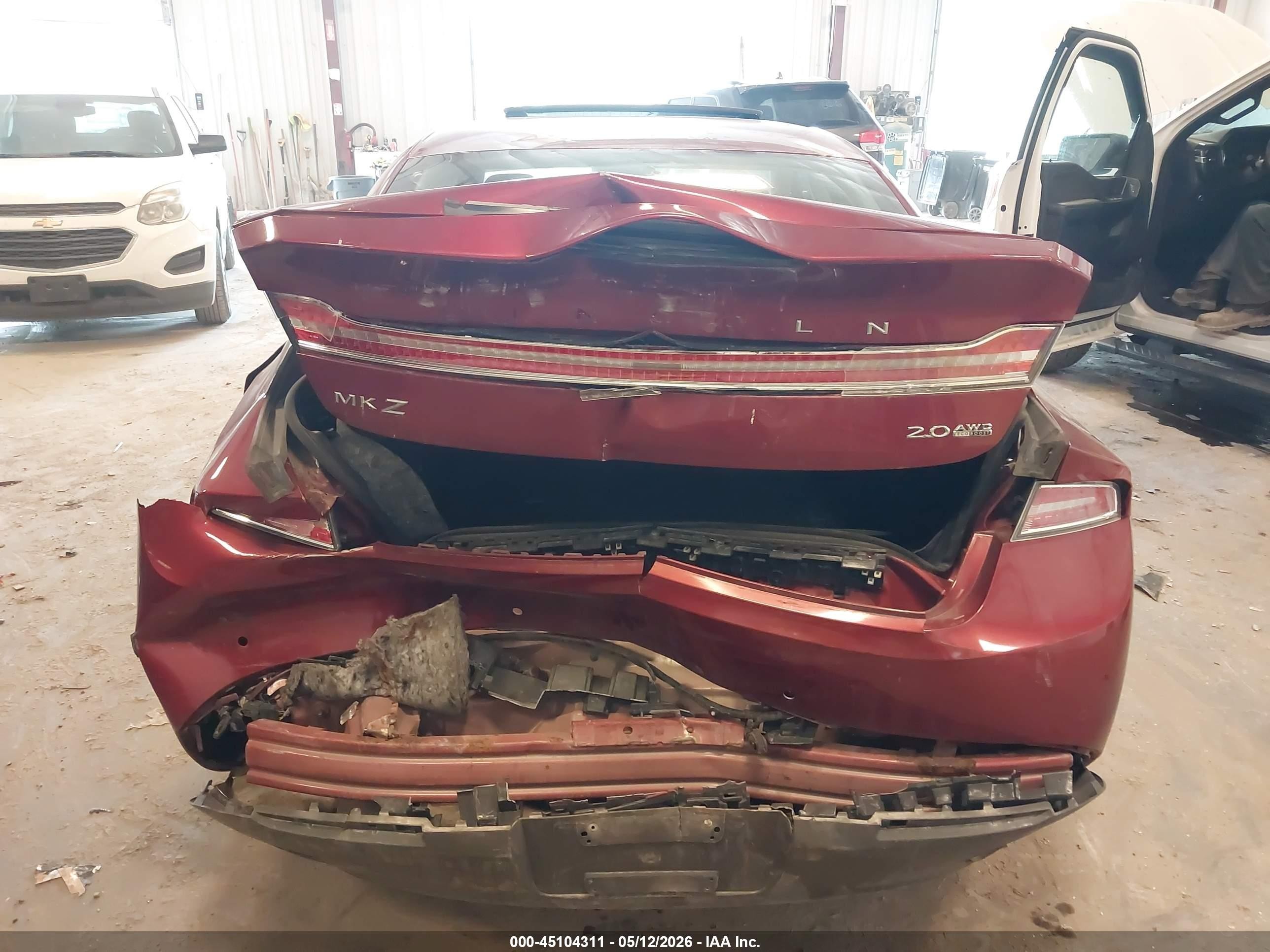 2015 Lincoln Mkz   Red vin: 3LN6L2J91FR606485