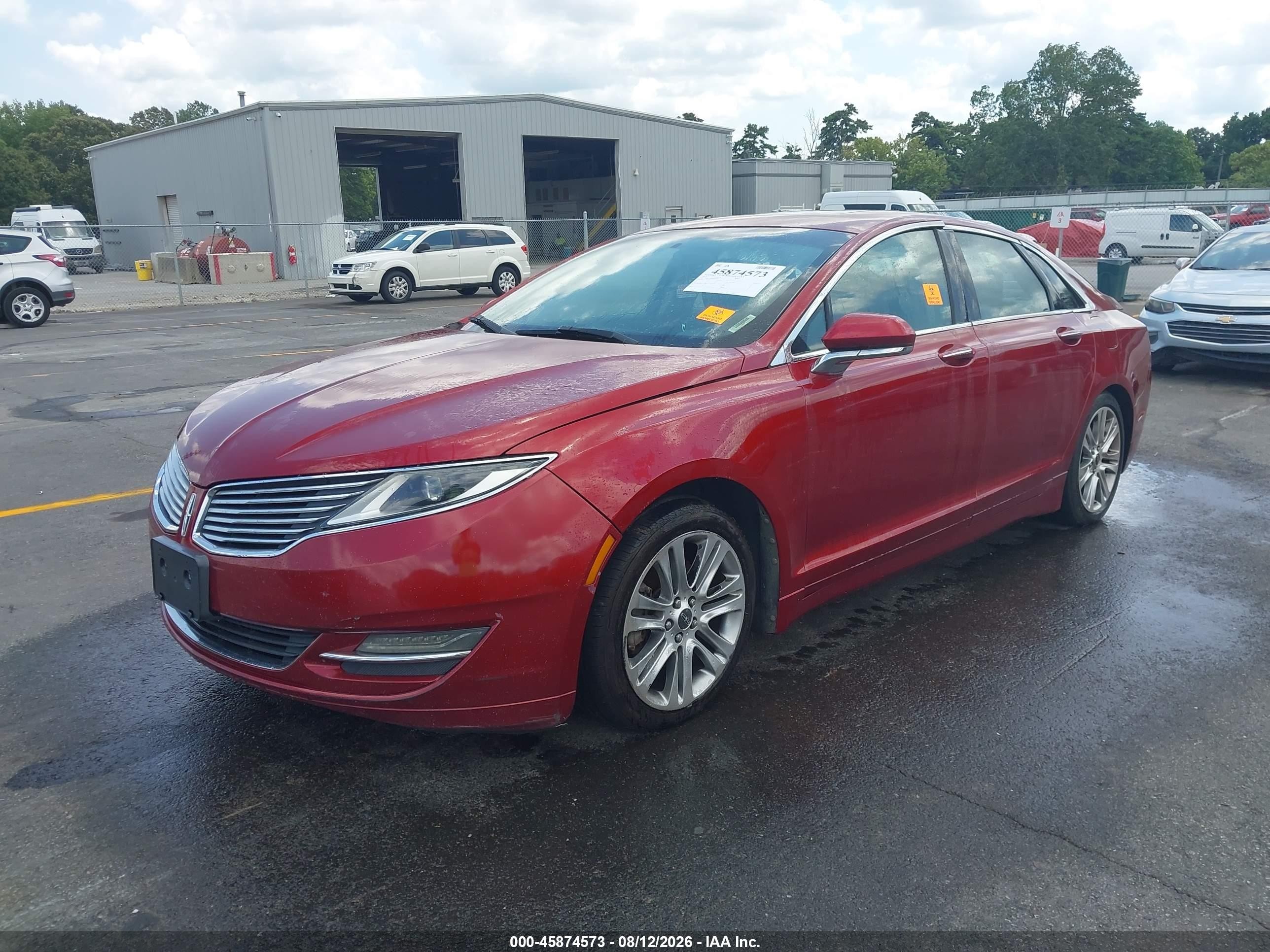 2013 Lincoln Mkz   Red vin: 3LN6L2J92DR807180