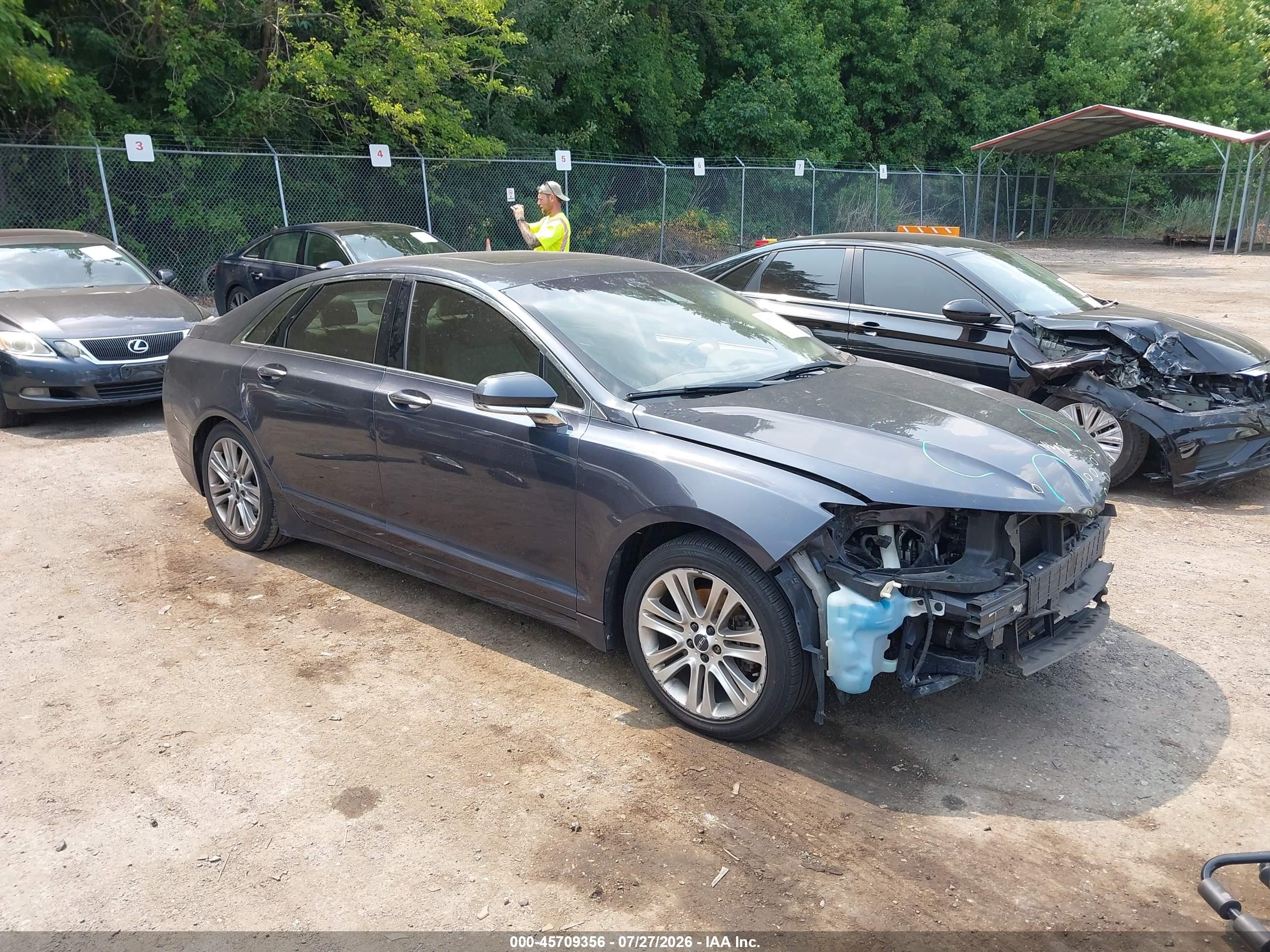 2013 Lincoln Mkz   Gray vin: 3LN6L2J92DR820401