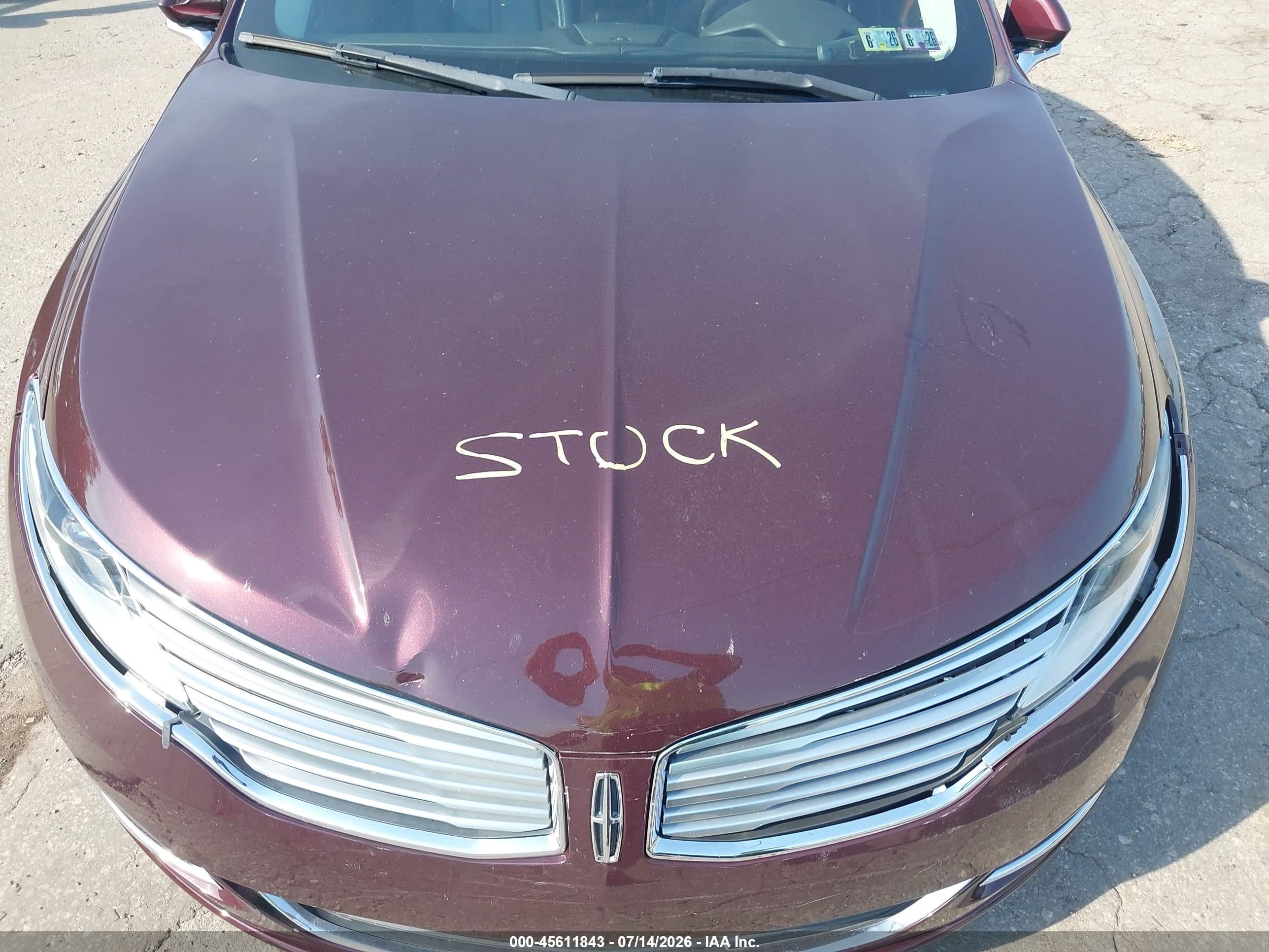 2013 Lincoln Mkz   Burgundy vin: 3LN6L2J92DR827932