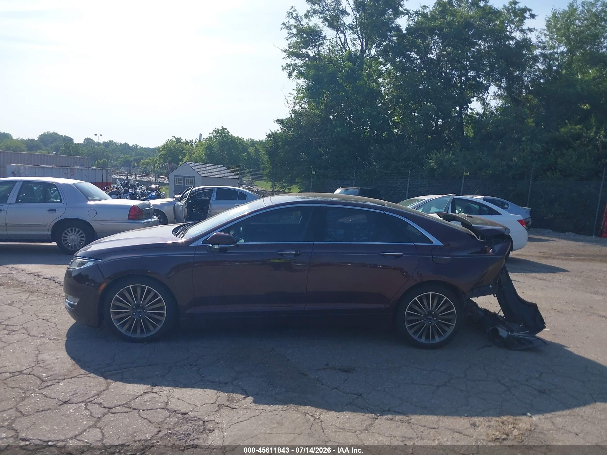 2013 Lincoln Mkz   Burgundy vin: 3LN6L2J92DR827932