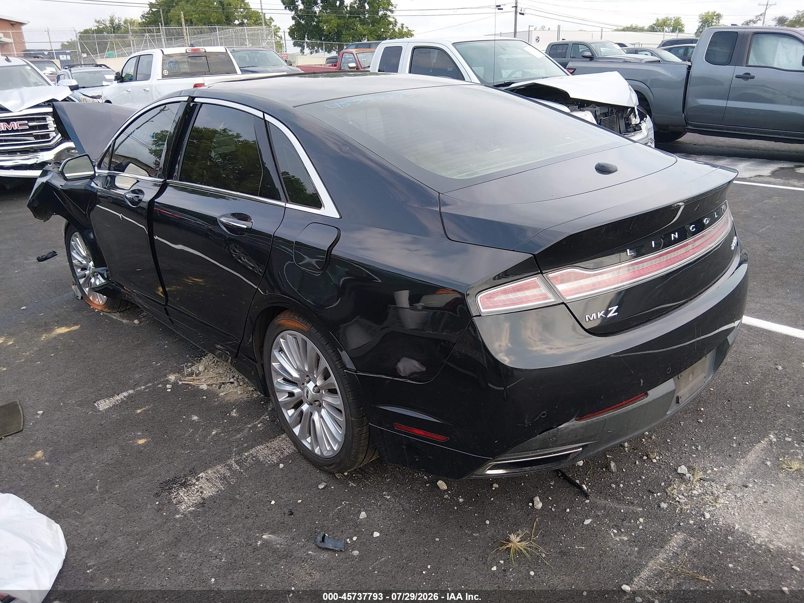 2013 Lincoln Mkz Black vin: 3LN6L2J93DR817250
