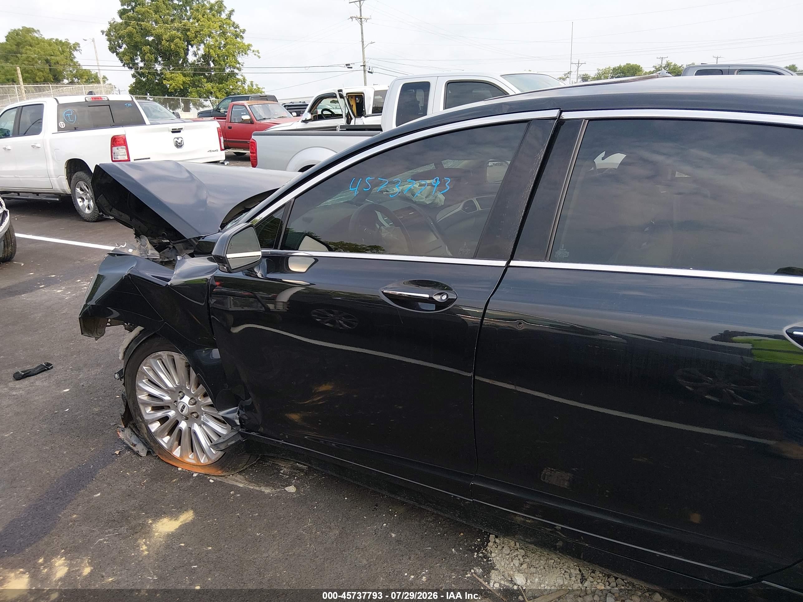 2013 Lincoln Mkz Black vin: 3LN6L2J93DR817250
