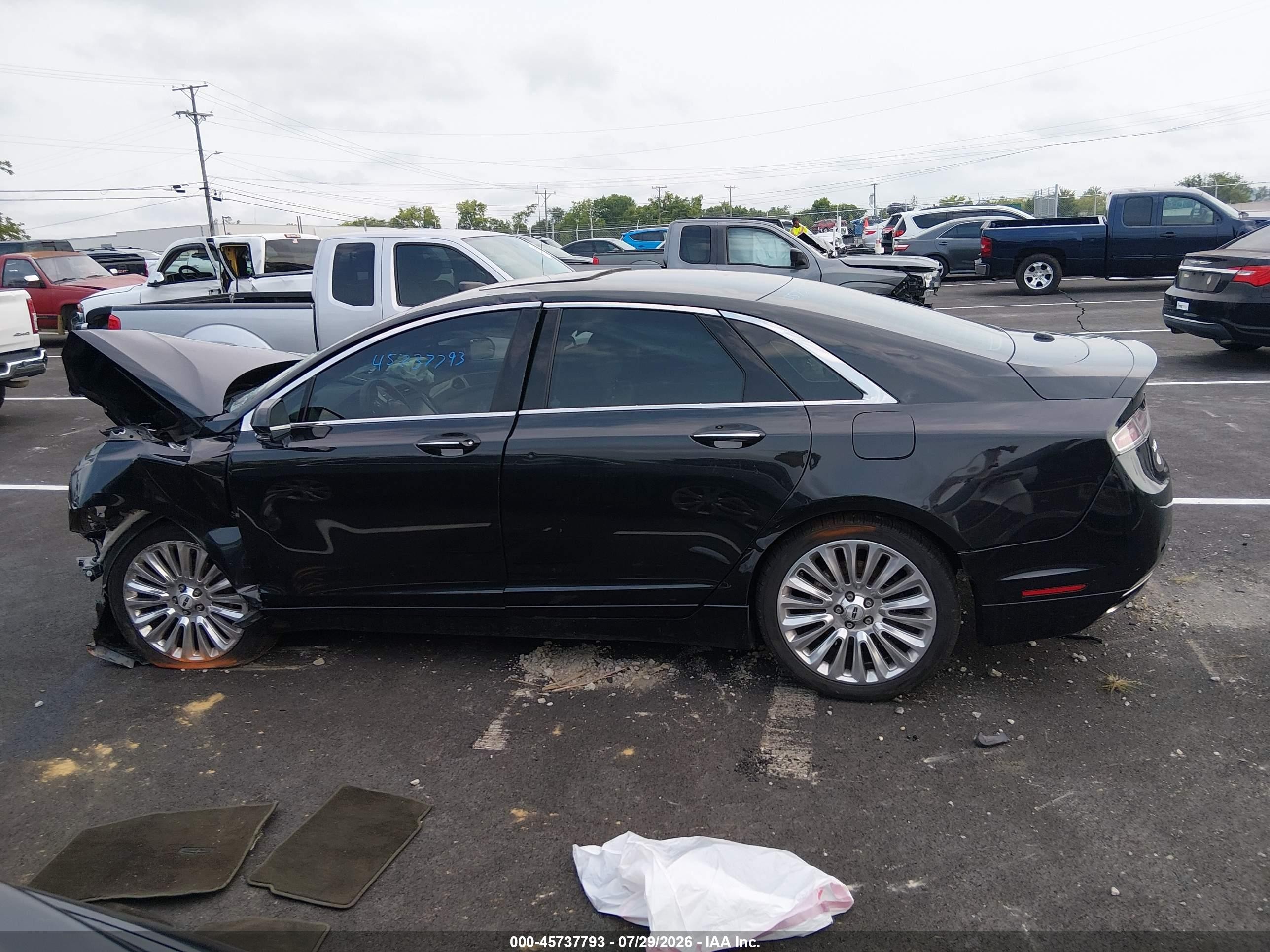 2013 Lincoln Mkz Black vin: 3LN6L2J93DR817250