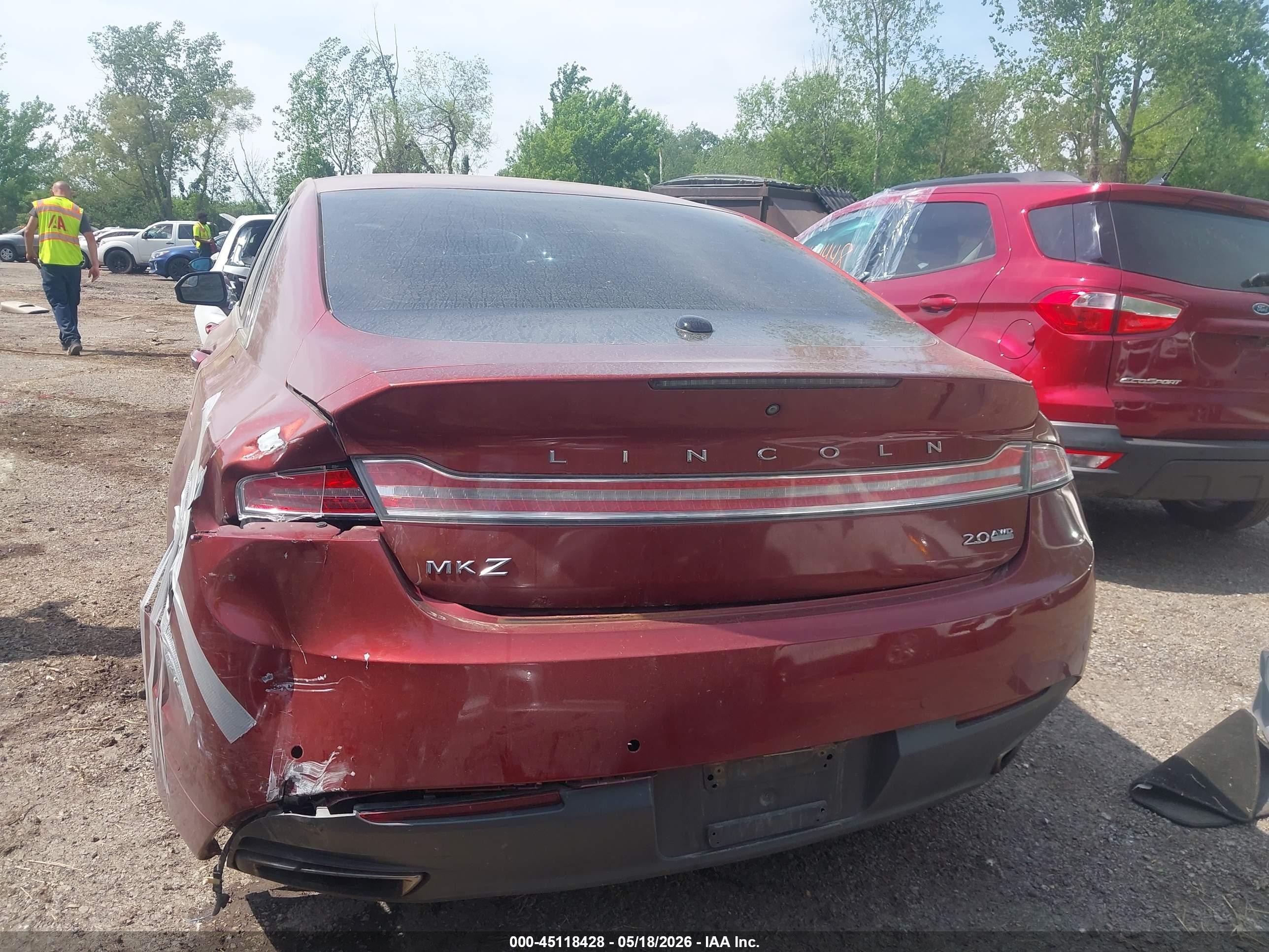2014 Lincoln Mkz   Orange vin: 3LN6L2J93ER812633